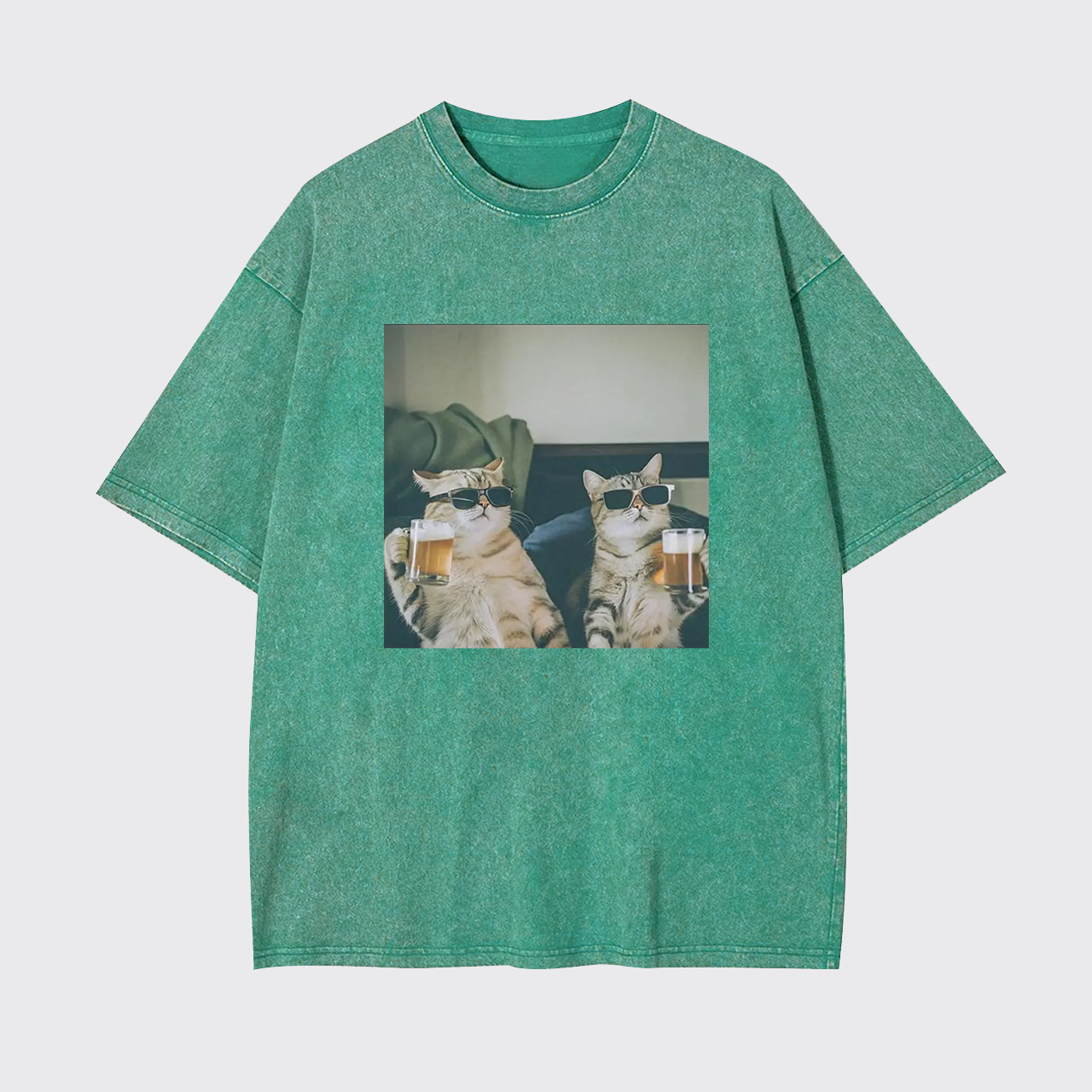 Vintage Beer Buddy Cat Garment-dye Tees