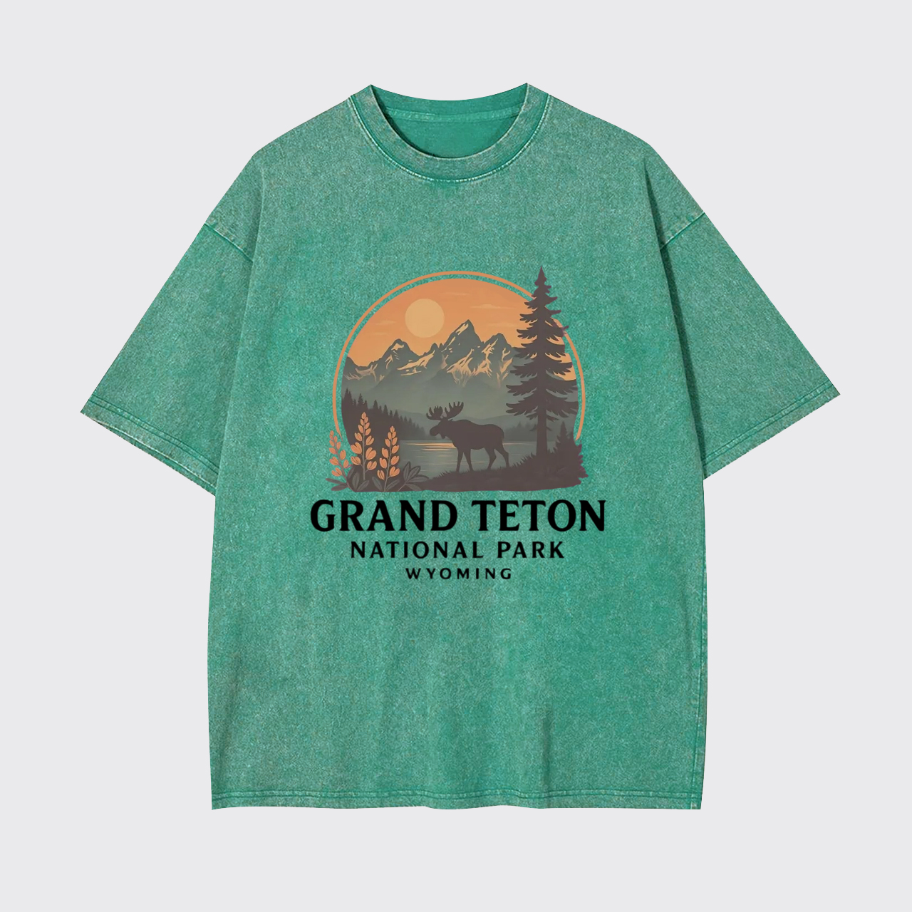 Retro Gand Teton National Park Garment-dye Tees