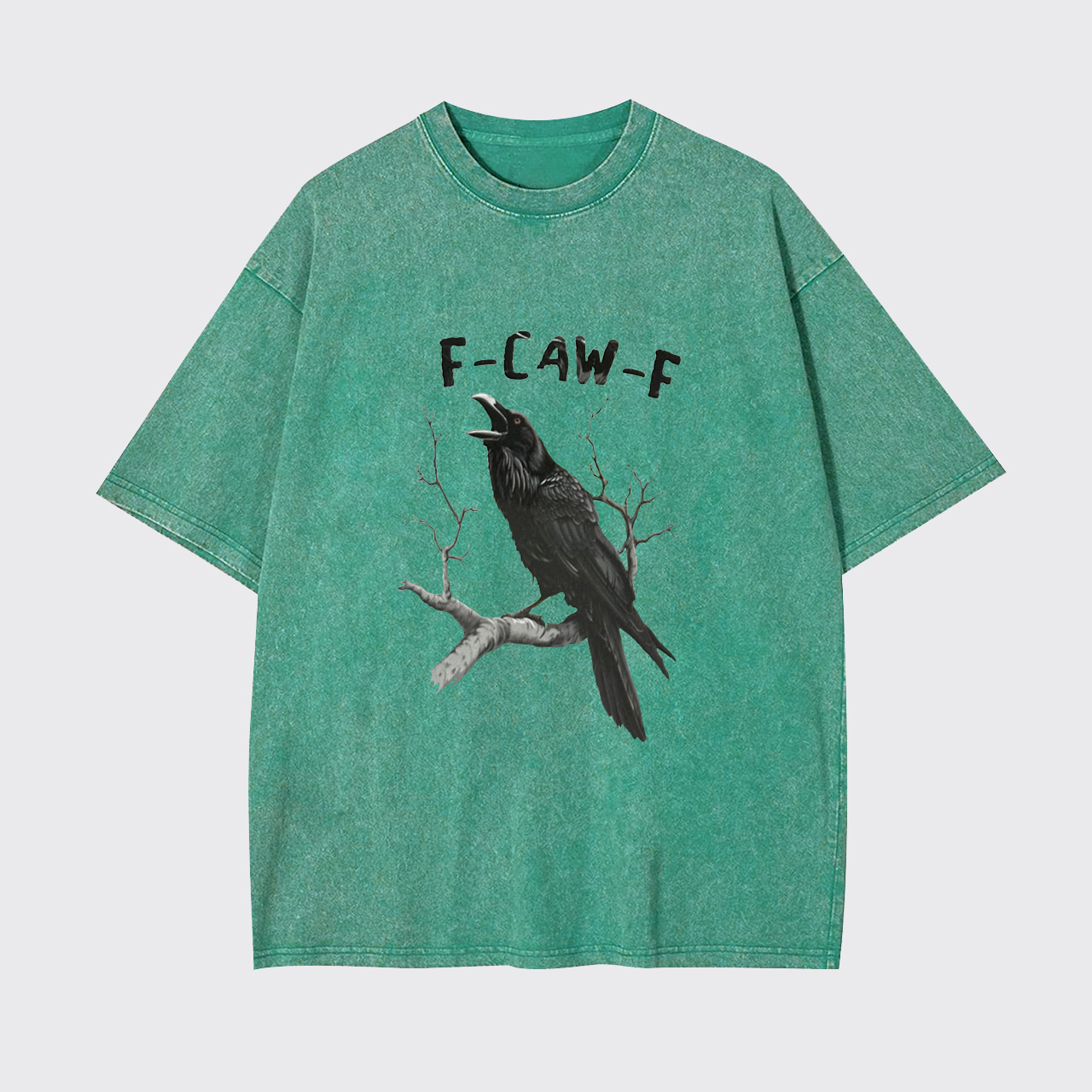 F-Caw-F Black Bird Garment-dye Tees