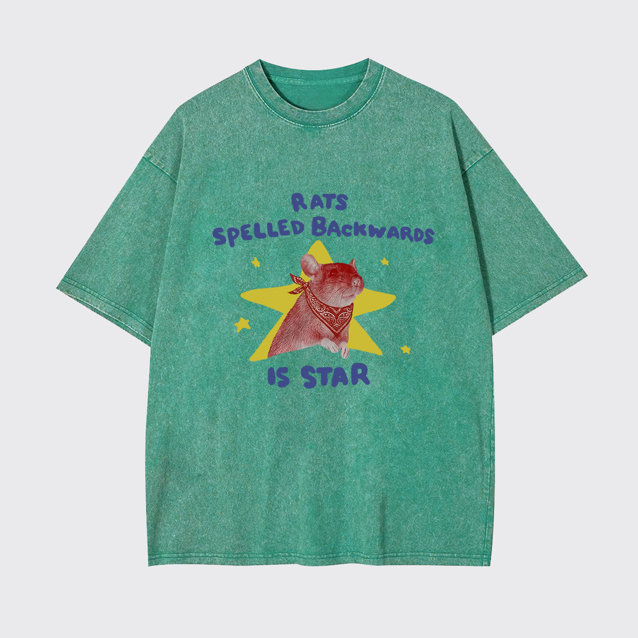Rats Spelled Backwards Is Star Garment-dye Tees