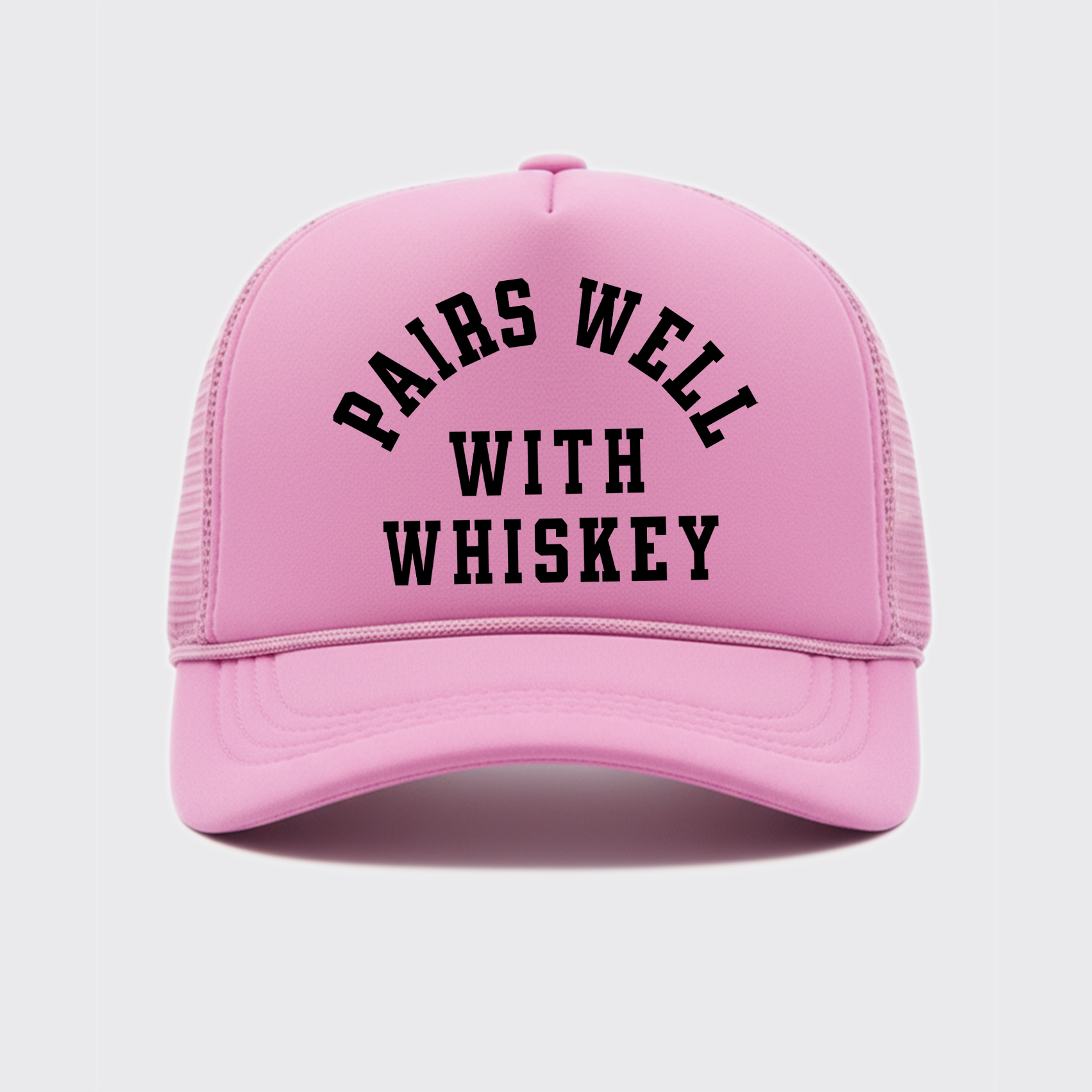 Pairs Well With Whiskey Trucker Hat