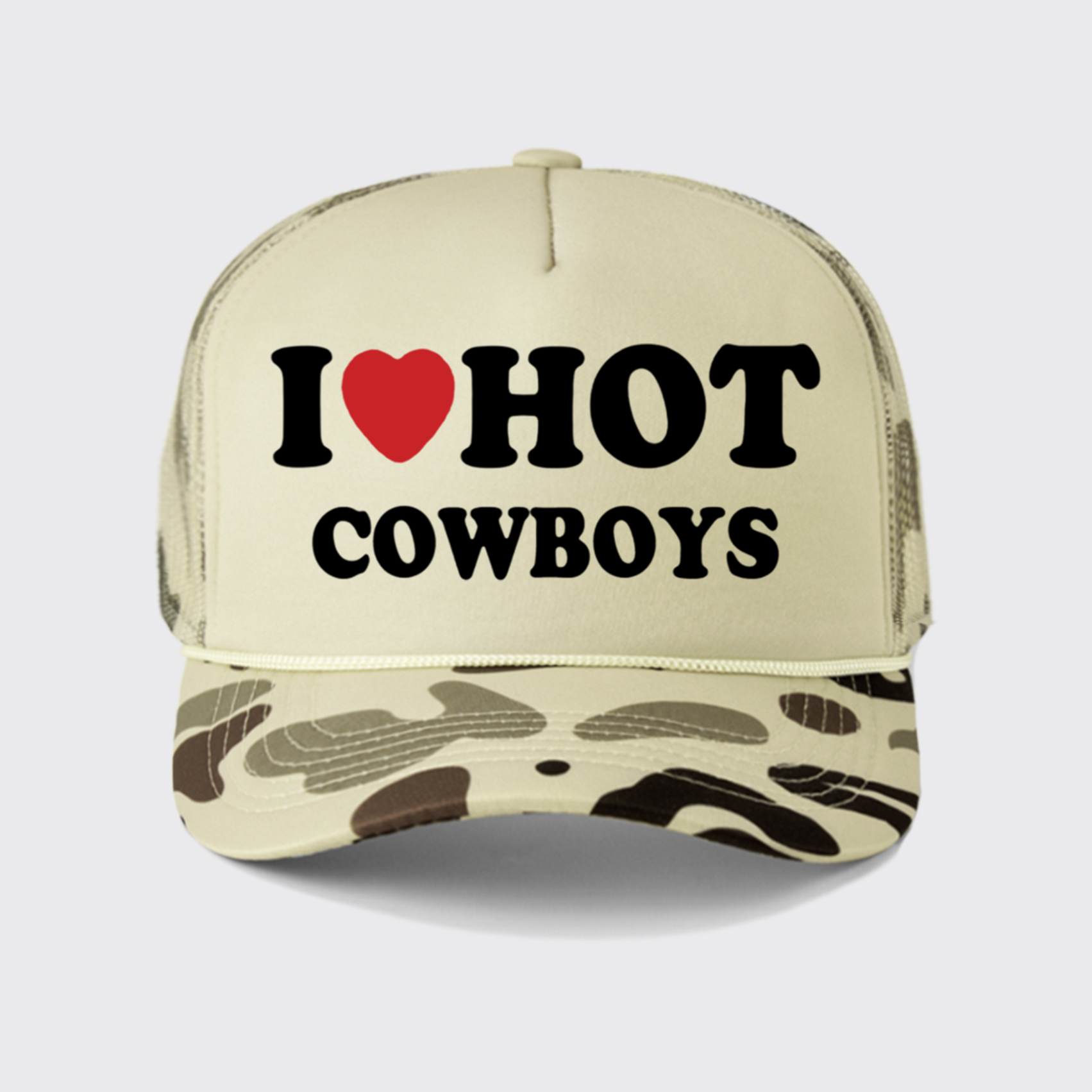 I Heart Hot Cowboys Trucker Hat
