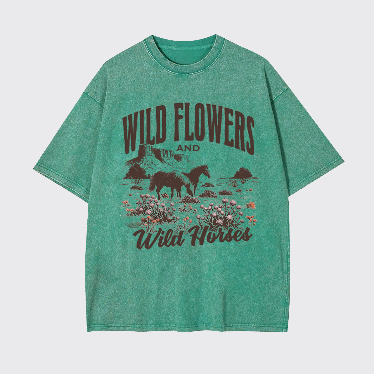 Western Wild Horses Garment-dye Tees