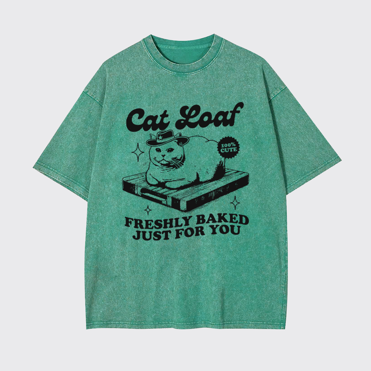 Vintage Retro Funny Cat Meme Garment-dye Tees