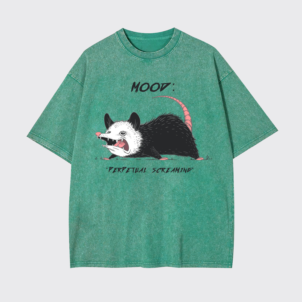 Mood Possum Perpetual Screaming Garment-dye Tees