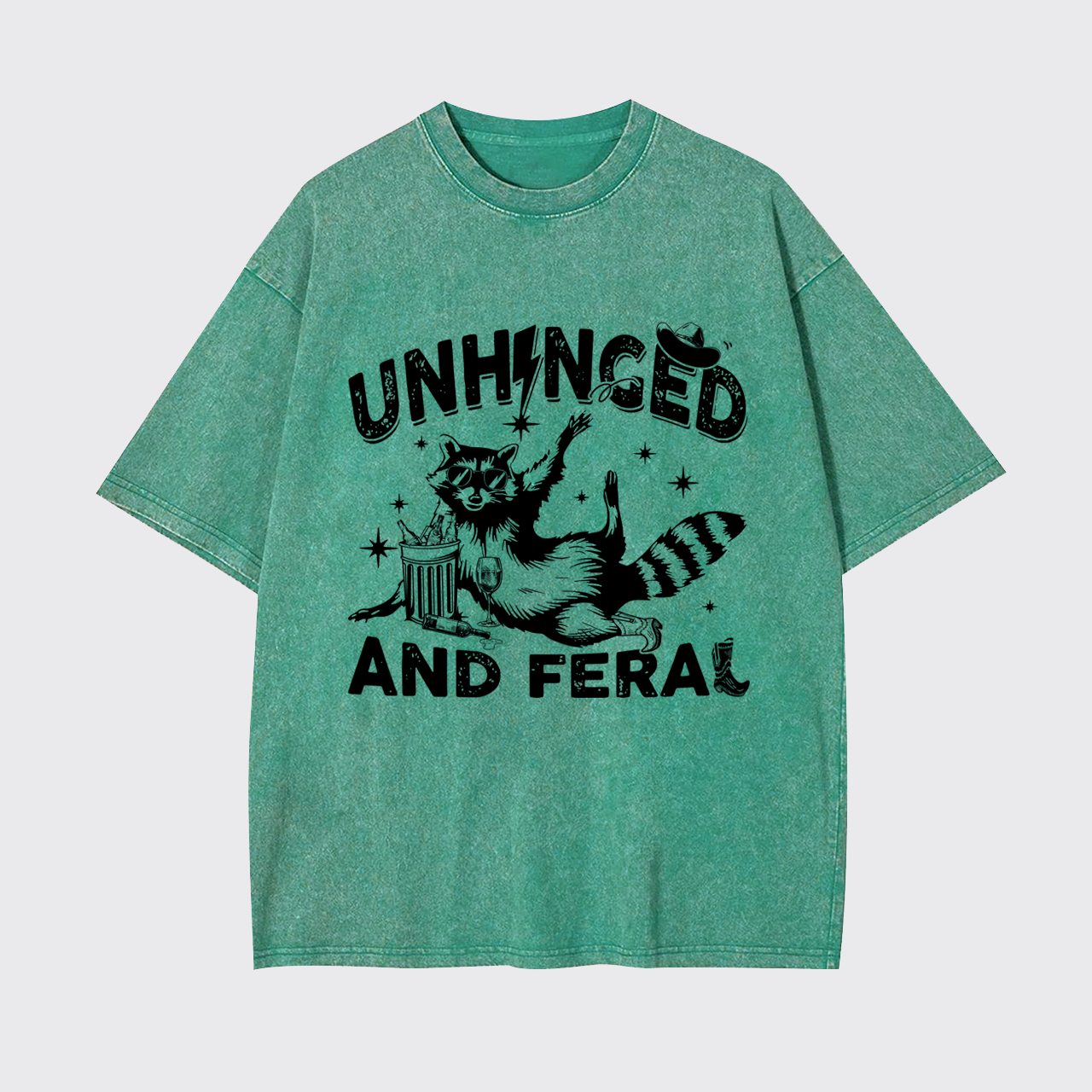 Unhinged And Feral Raccoon Garment-dye Tees