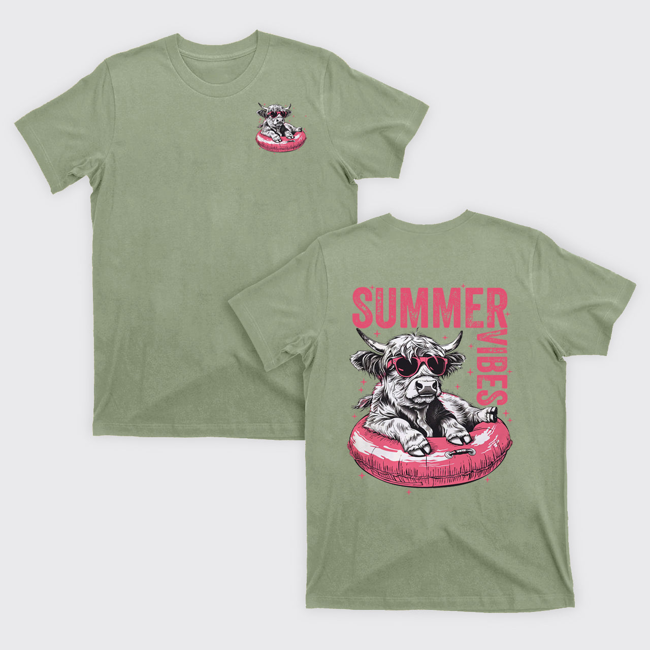 Summer,Highland Cow T-Shirts