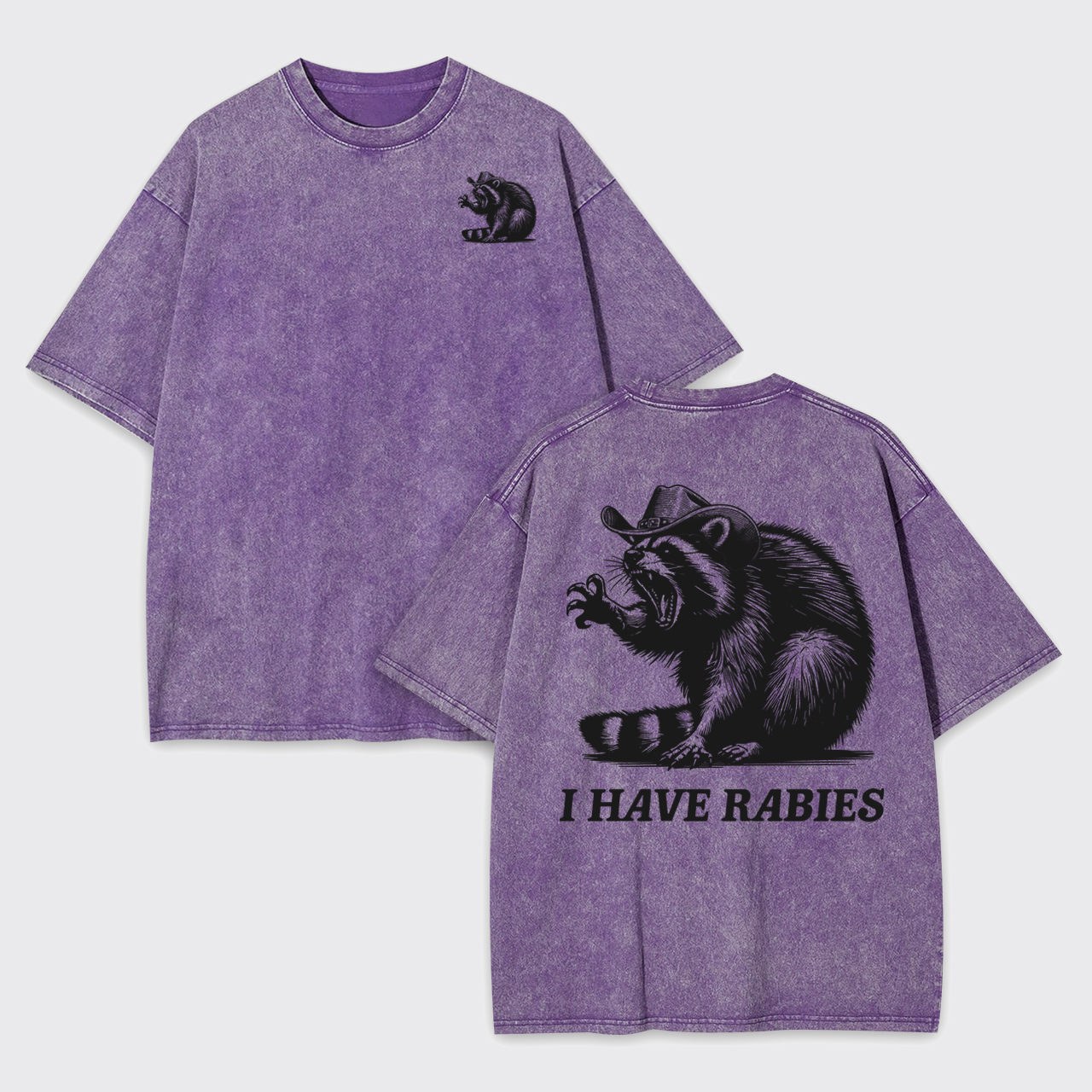 Sarcastic-I Have Rabies Garment-dye Tees