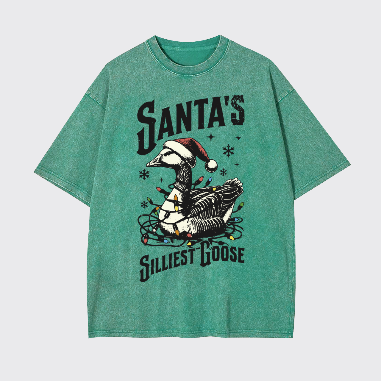 Vintage Santa's Silliest Goose Garment-dye Tees