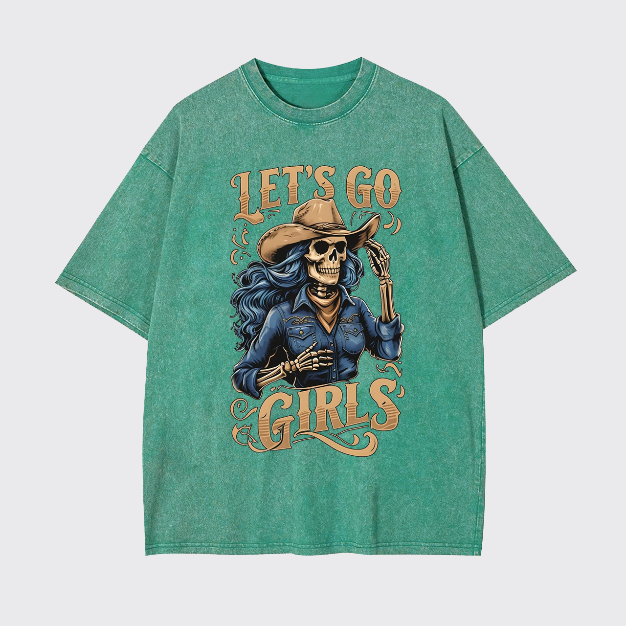 Let's Go Girls Creepy Cowgirl Garment-dye Tees
