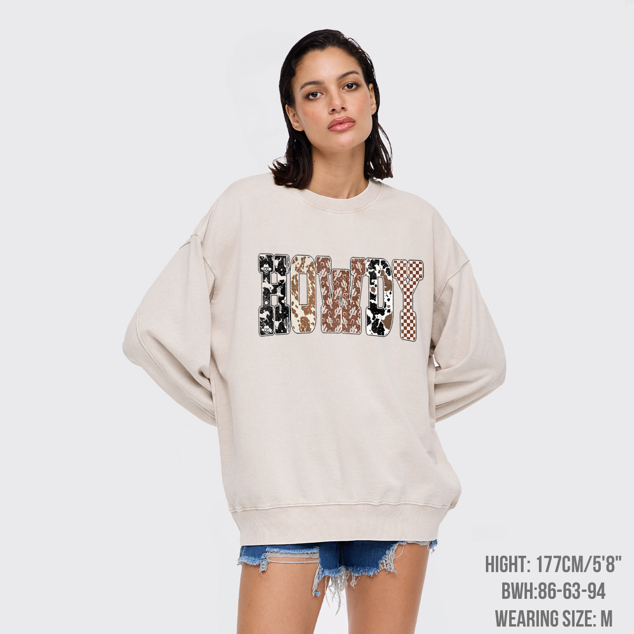 Howdy Western Halloween Washed Sweatshirts