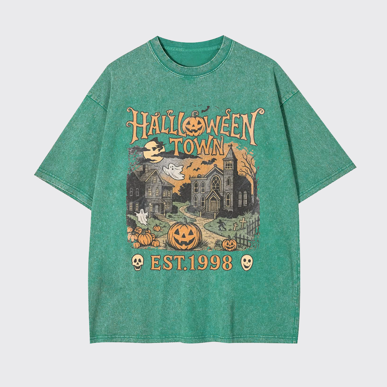 Vintage 90s Halloween Spooky Garment-dye Tees