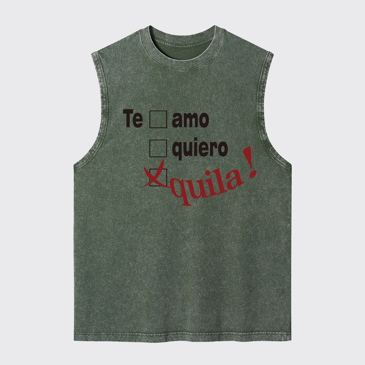 Tequila Lover Washed Tanks