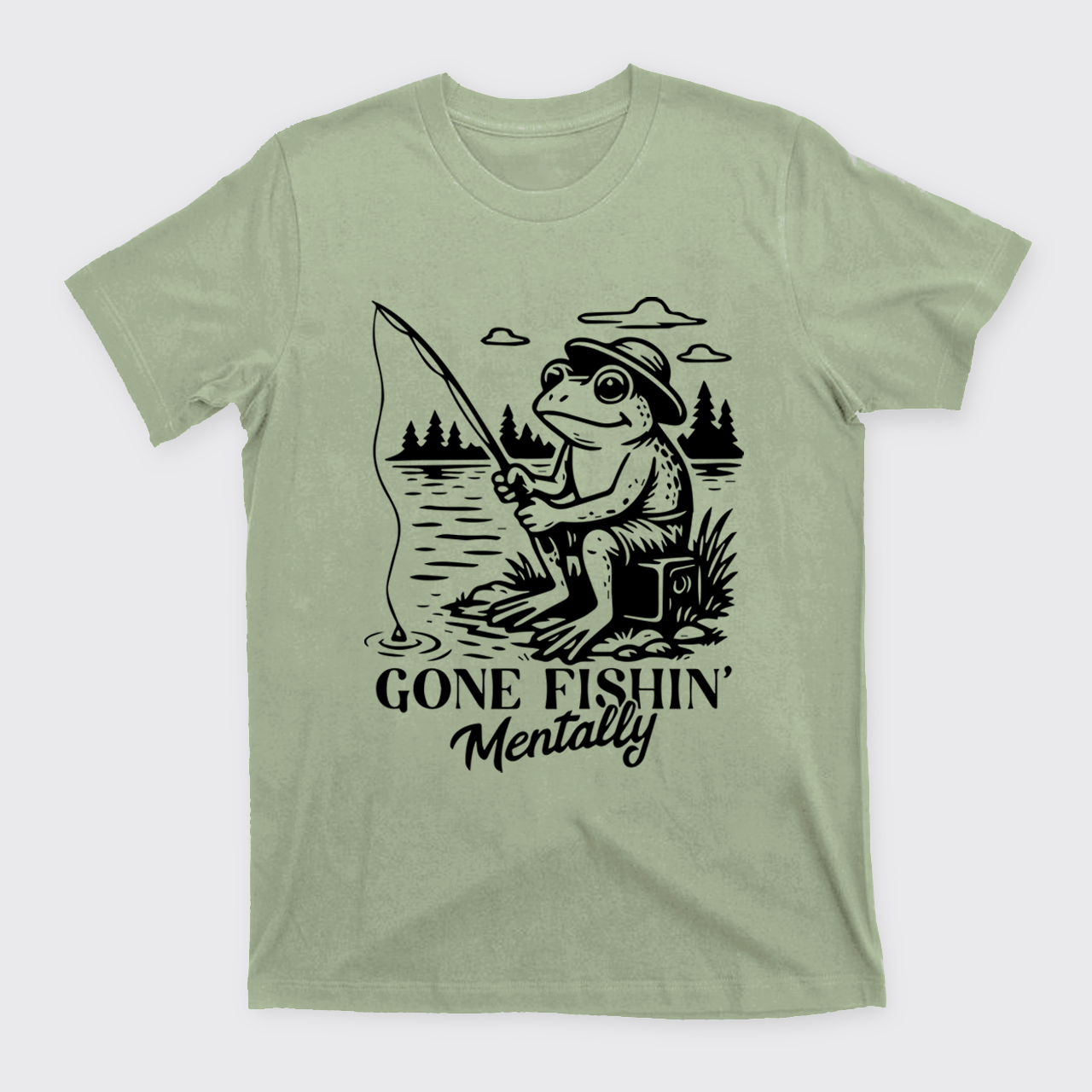 Funny Frog-Gone Fishin' T-Shirts