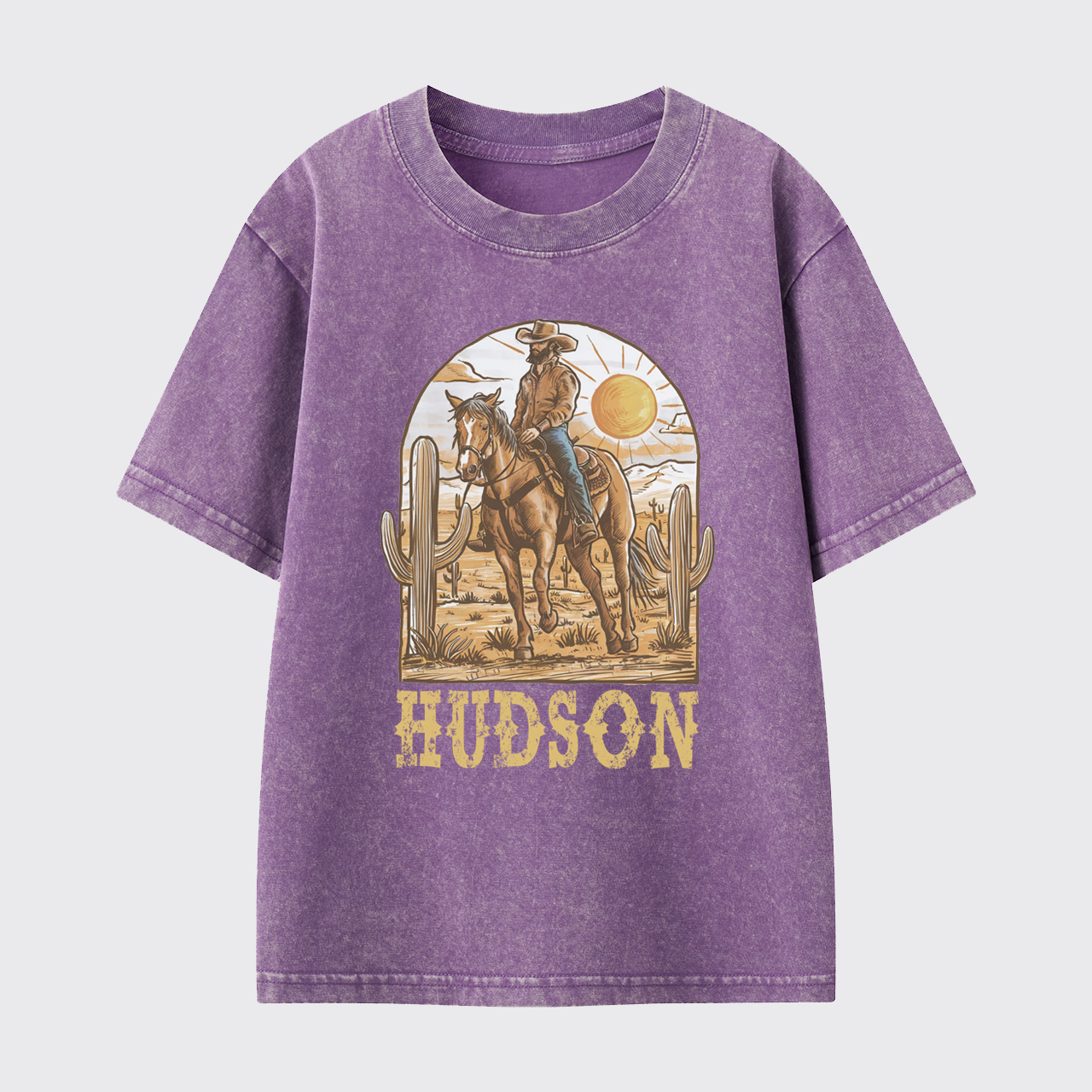 Personalized Cowboy Desert Washed Toddler T-shirt