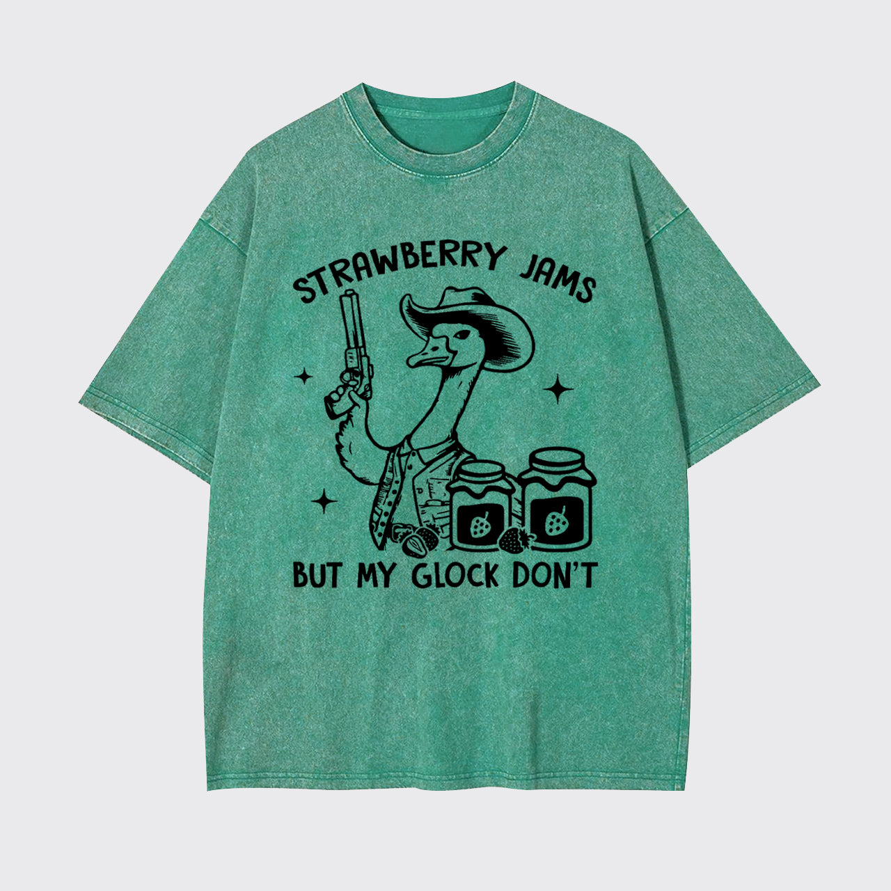 Strawberry Jams But Not My Glock Garment-dye Tees