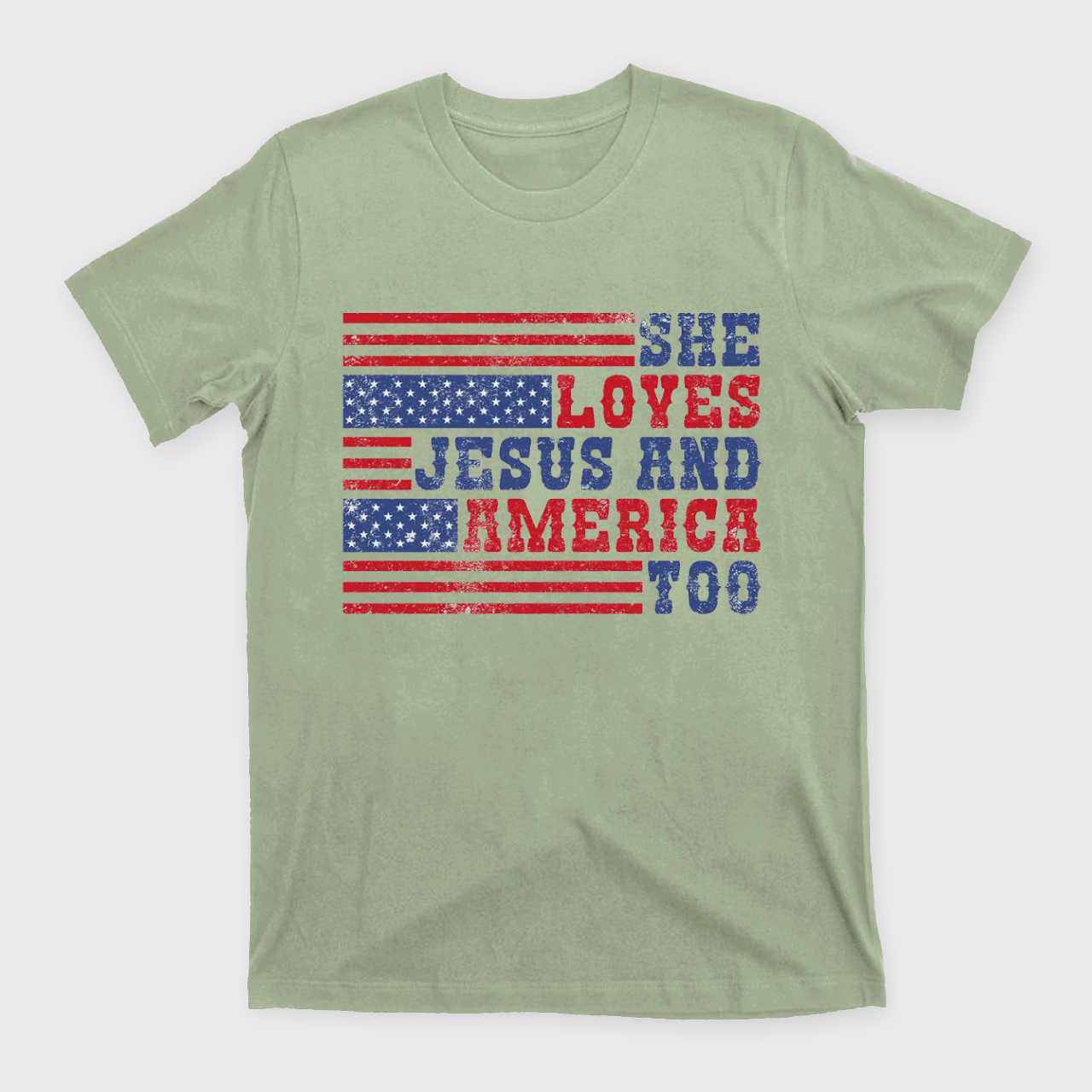 She Loves Jesus And America Too T-Shirts