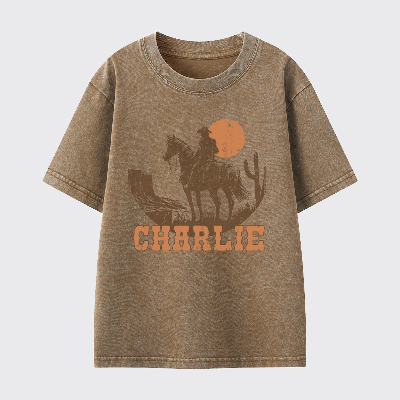 Personalized Cowboy Washed Toddler T-shirt