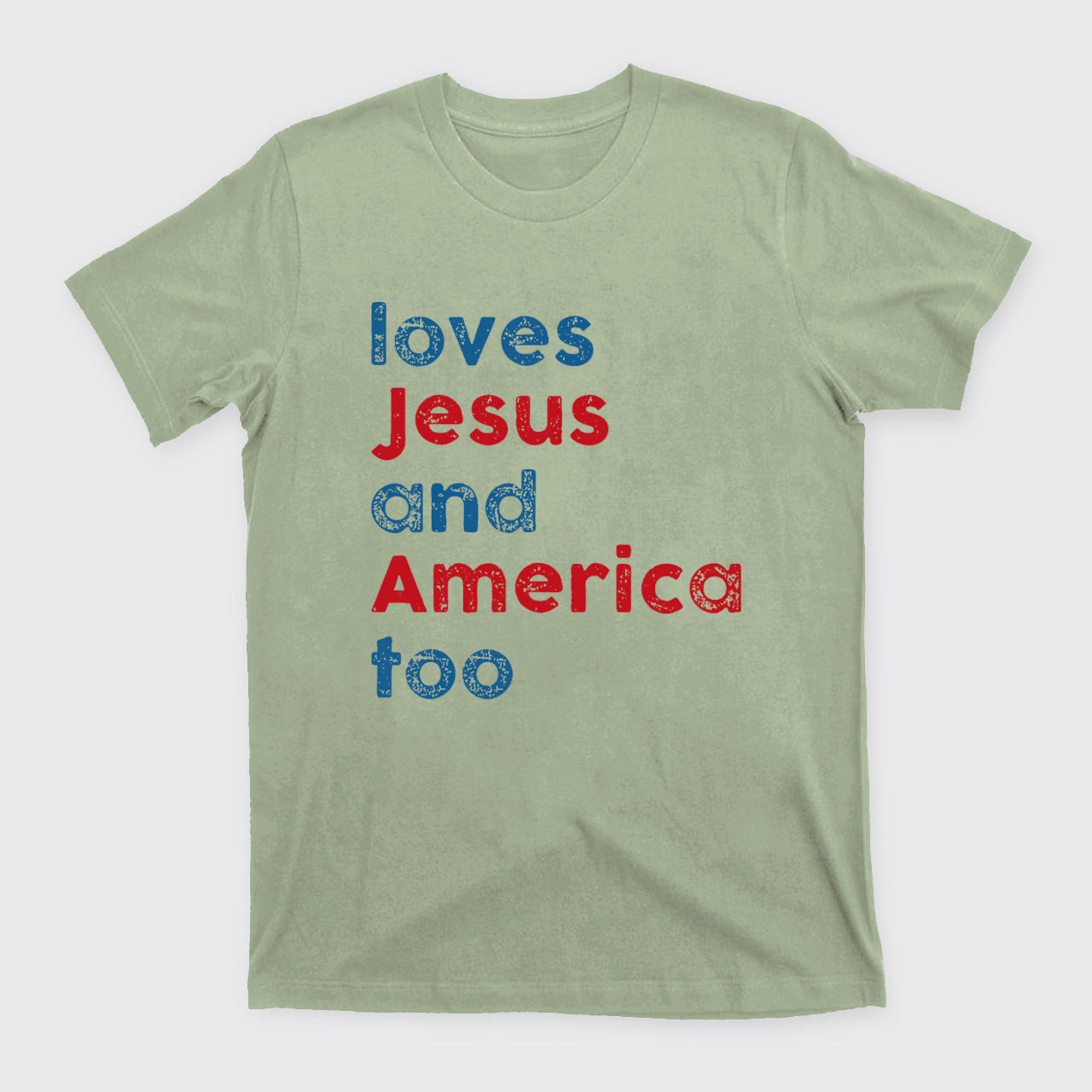 Patriotic Christian-Loves Jesus And America Too T-Shirts