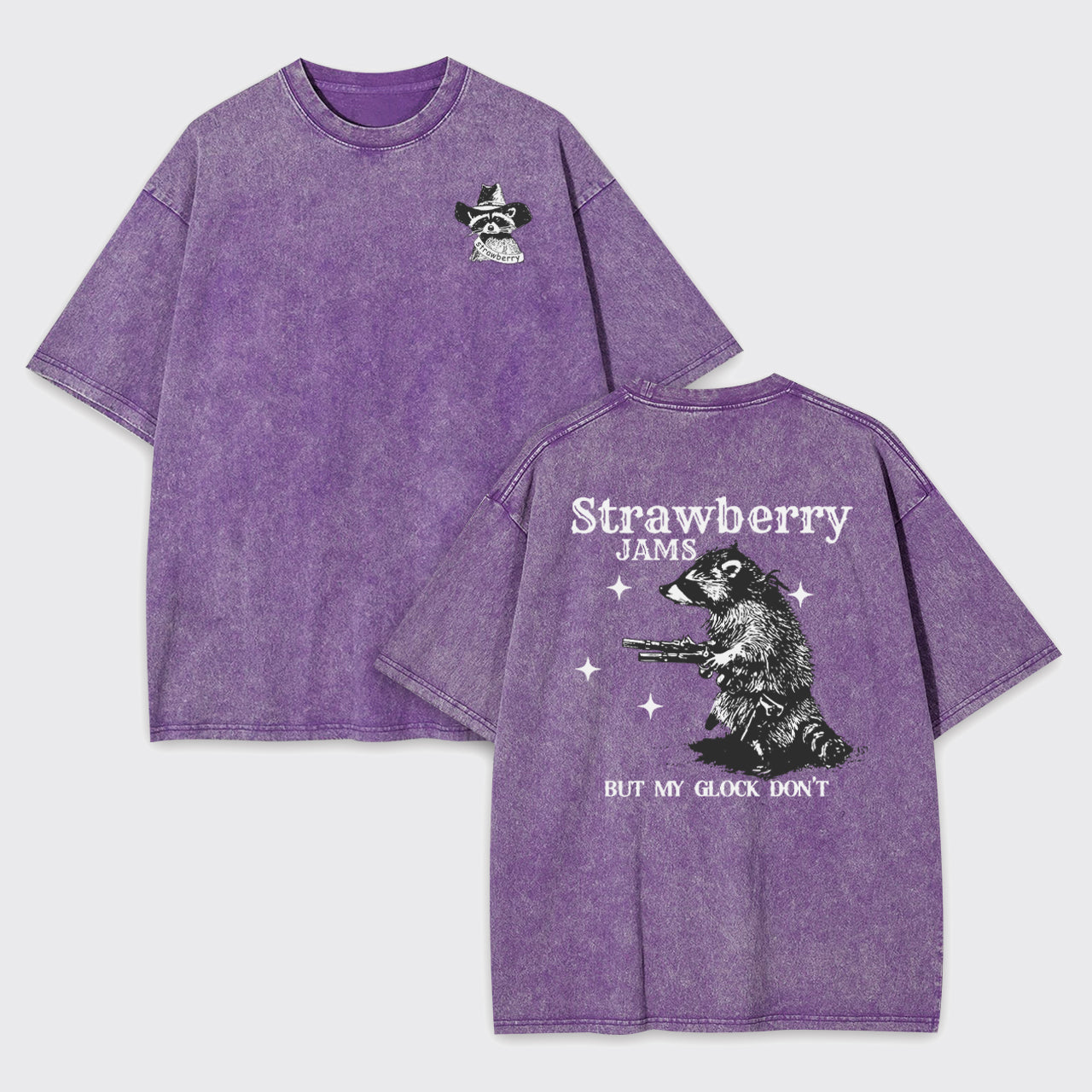 Snarky Sayings-Strawberry Jams But My Glock Don't Garment-dye Tees