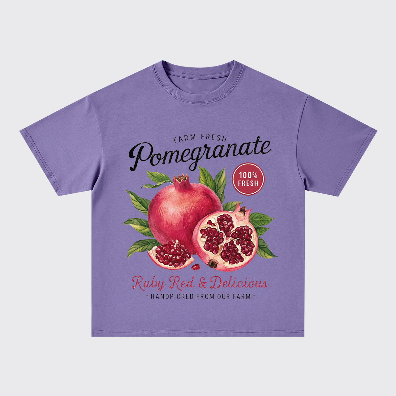 Retro Style-Fresh Pomegranate Oversize T-Shirts