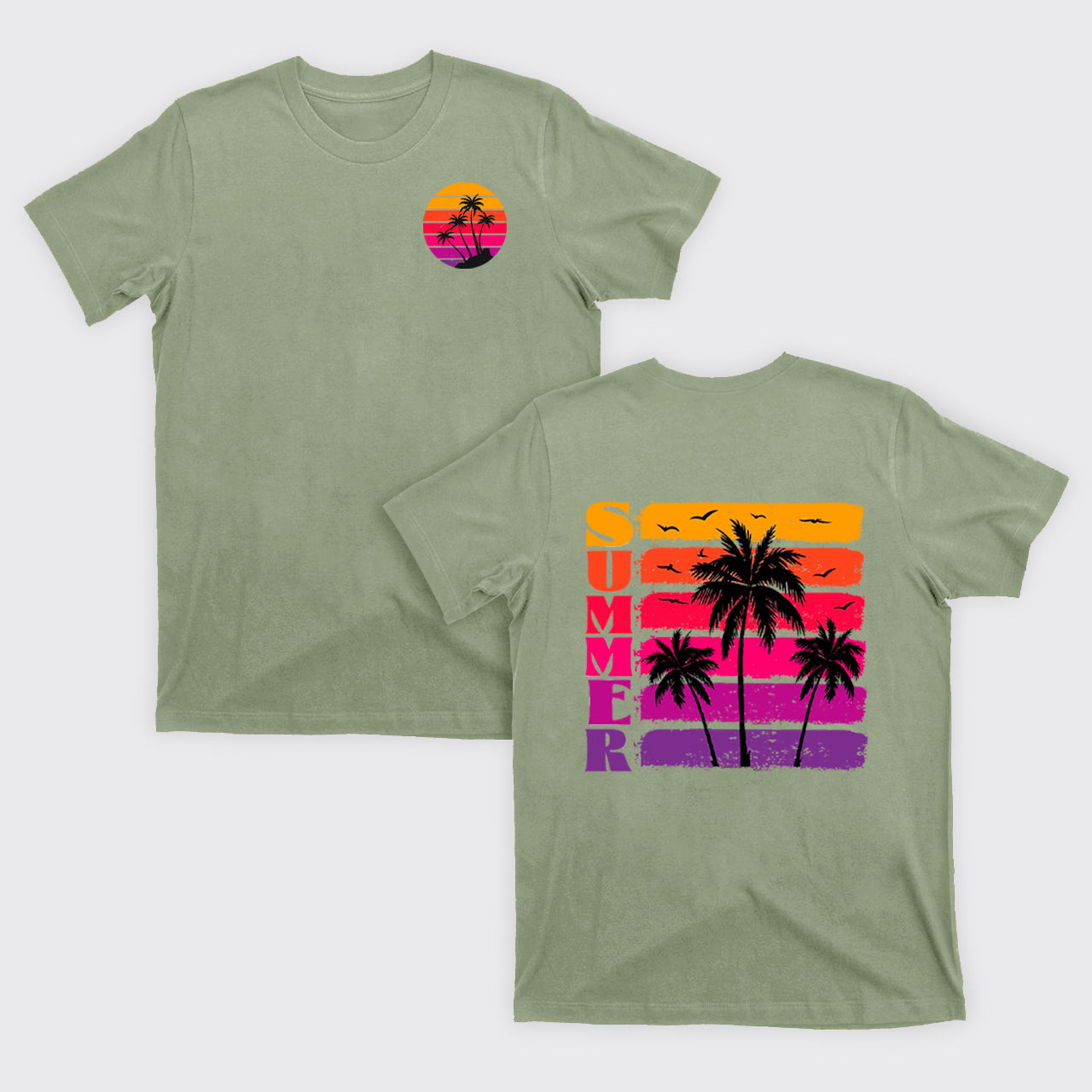 Palm Trees And Sunset T-Shirts