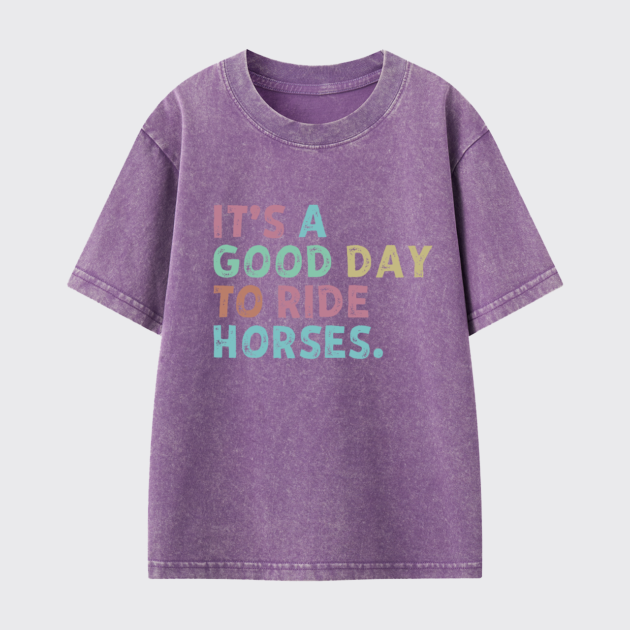 It's A Good To Ride Horses Washed Toddler T-shirt
