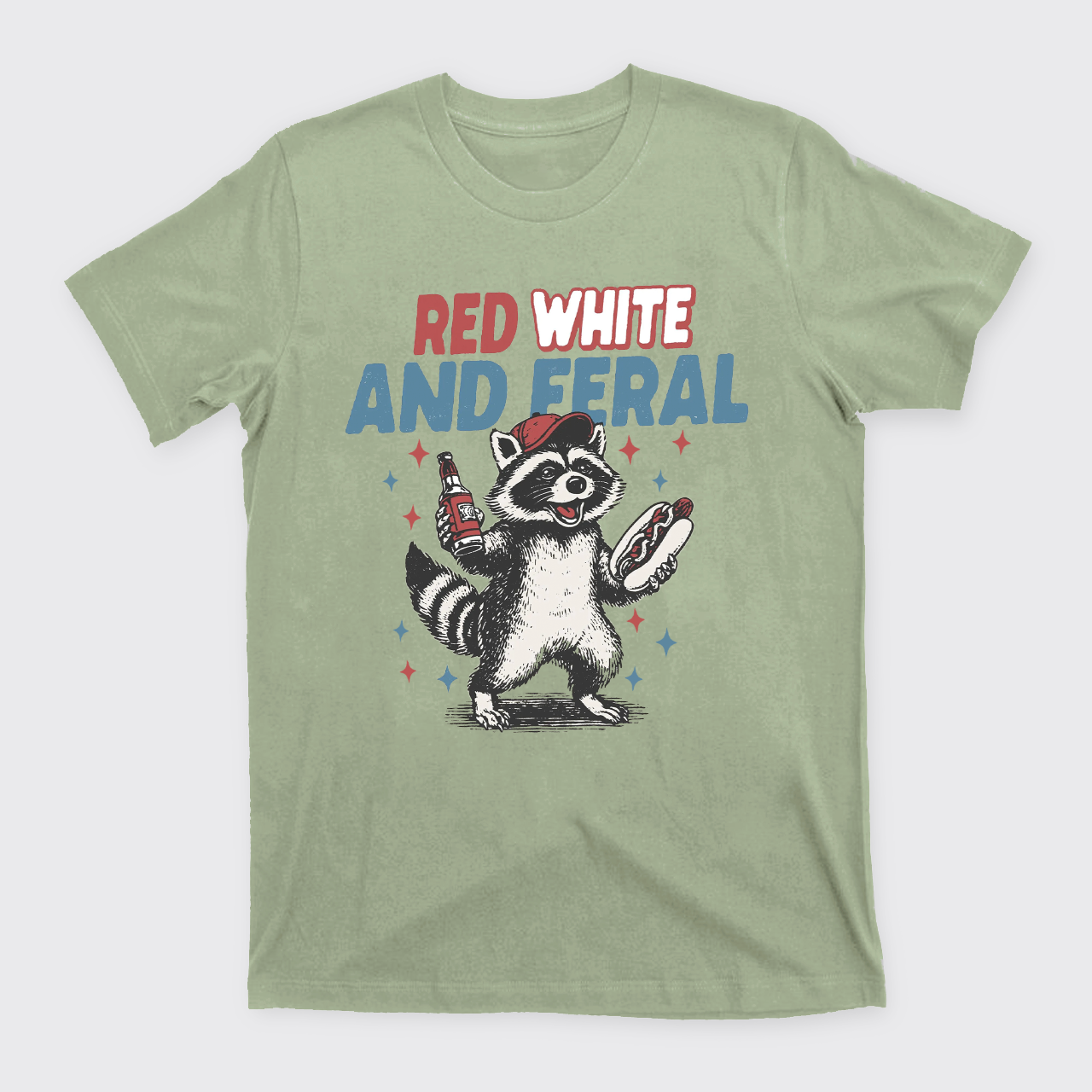 Funny Raccoon-Humorous 4th Of July T-Shirts