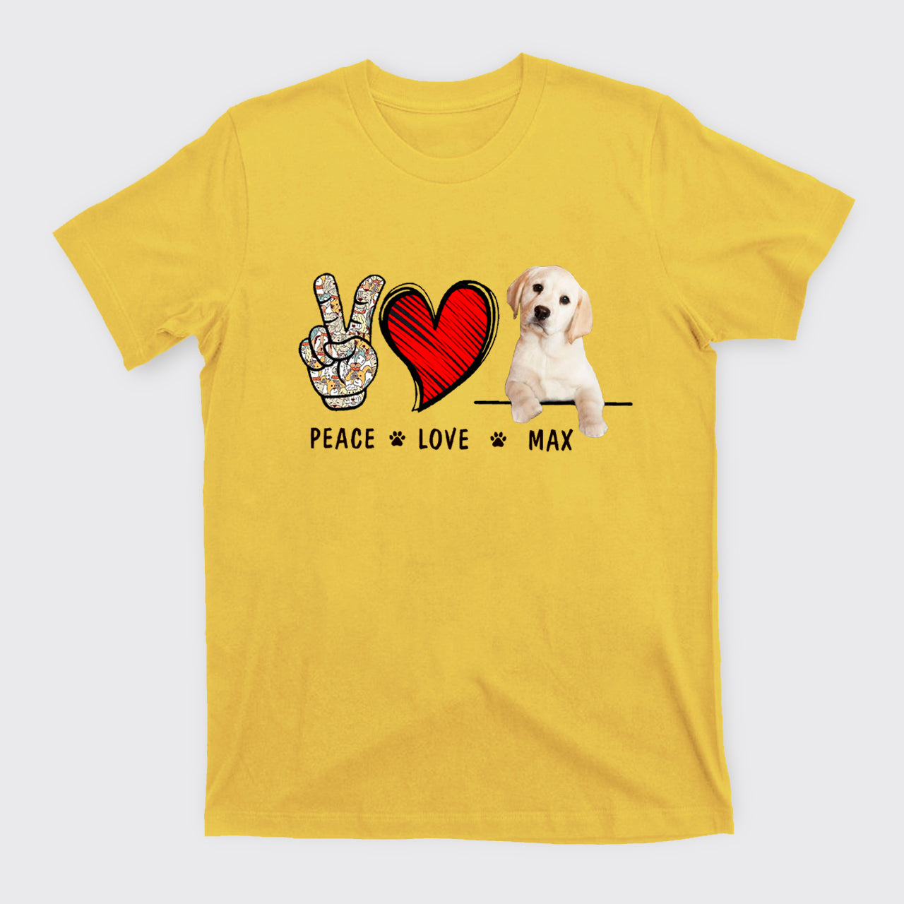 Personalized Peace Love Pet T-Shirts