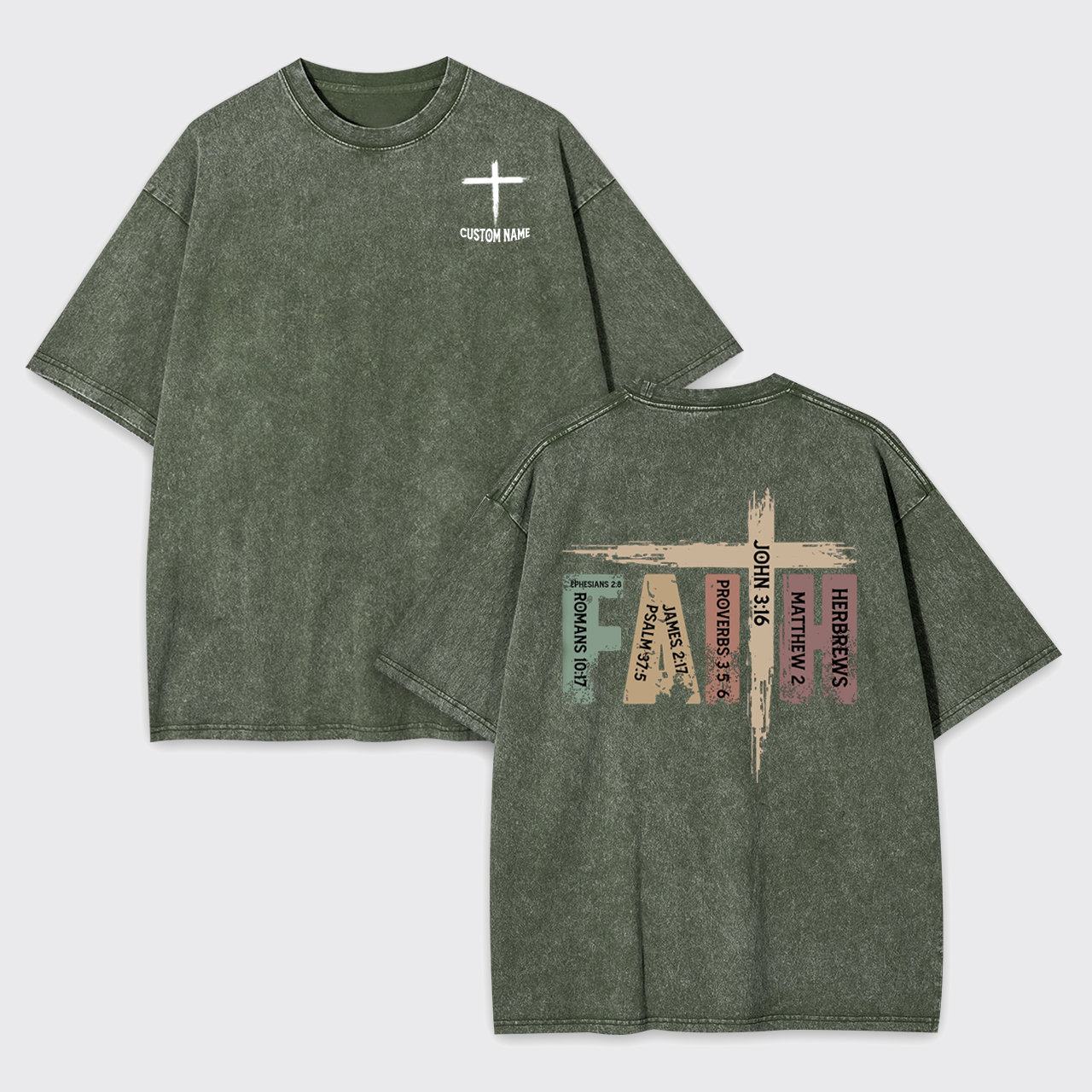 Personalized Retro Christian Garment-dye Tees