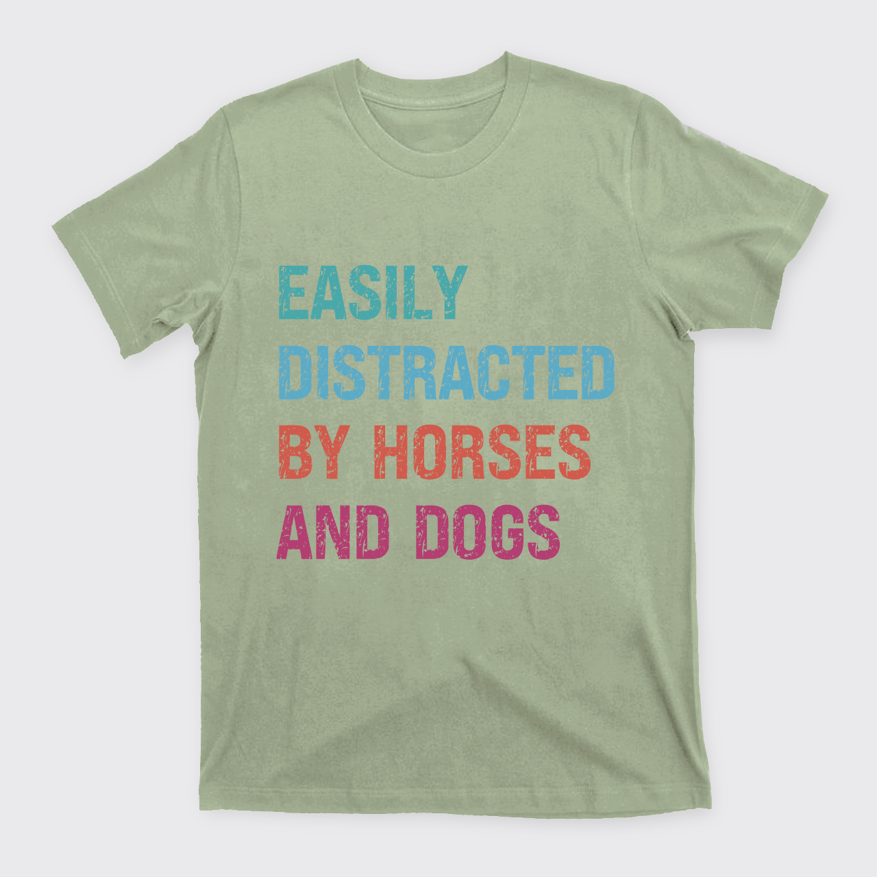 Personalized Easily Distracted by Horses And Dogs T-Shirts