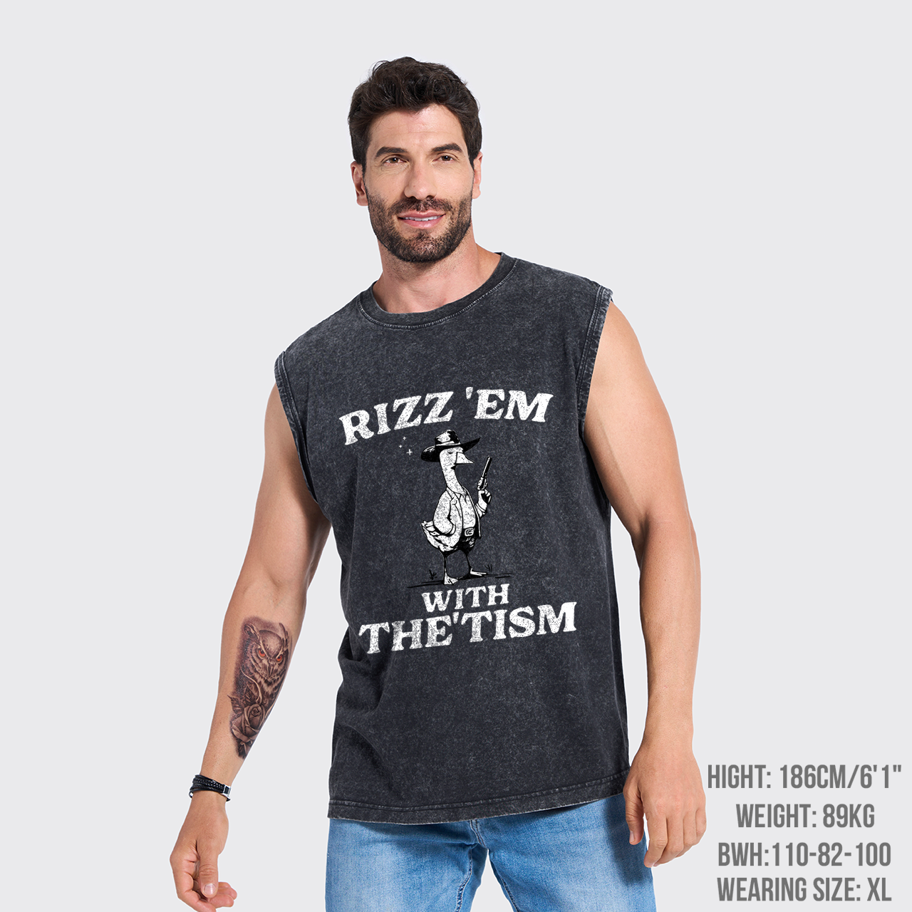 Funny Goose-Rizz 'Em With The 'Tism Washed Tanks