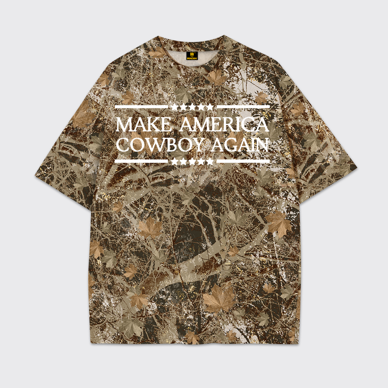 Make America Cowboy Again Western Camo Print Tees