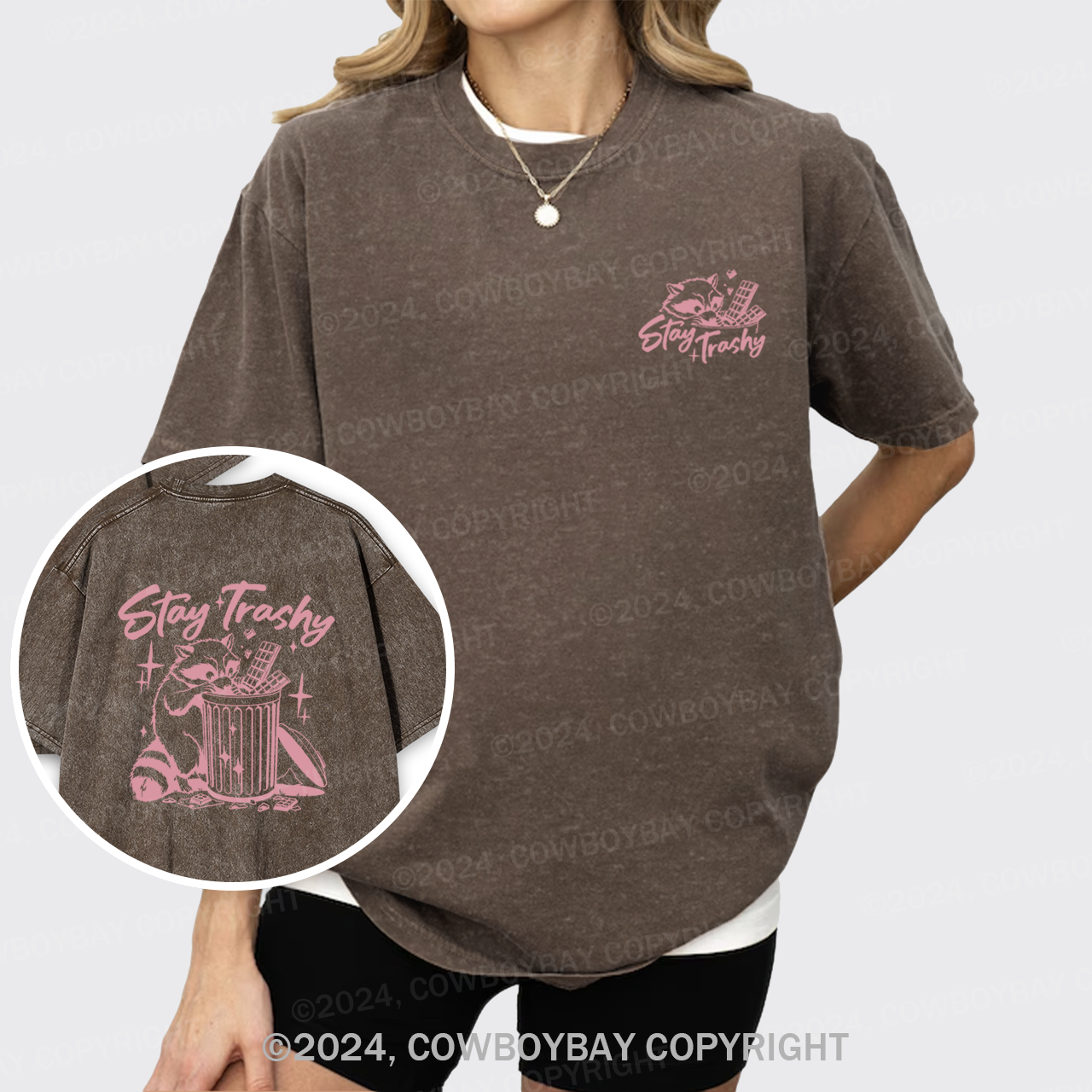 Retro Stay Trashy Garment-dye Tees