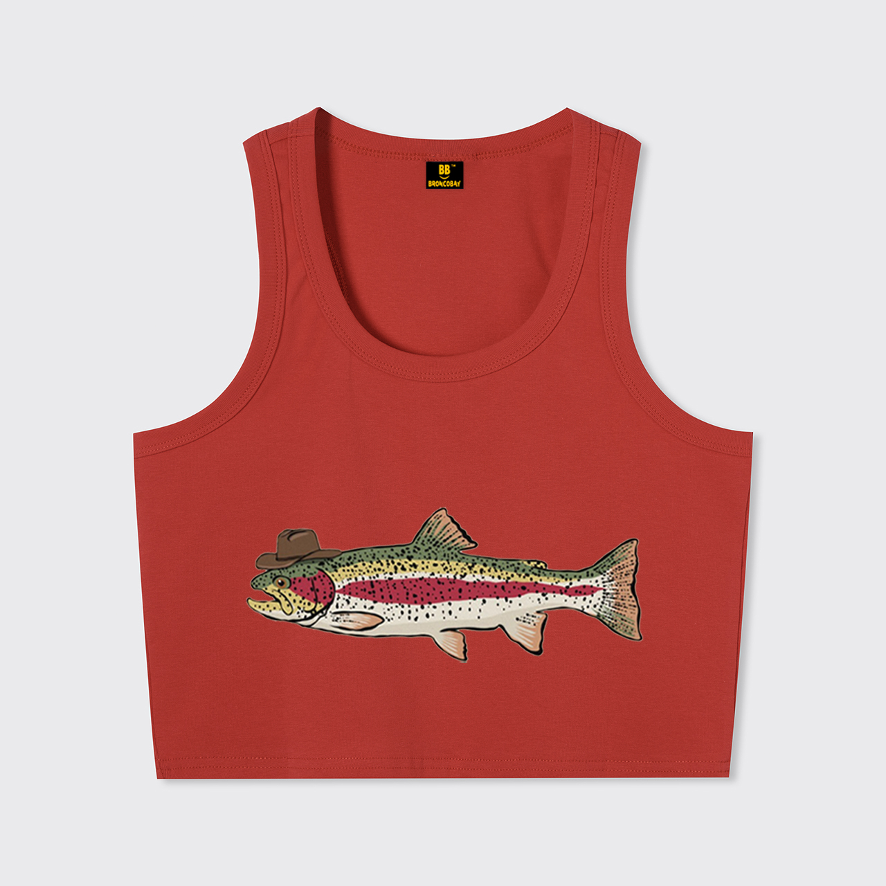 Cowboy Trout Western Fishing Tank Top