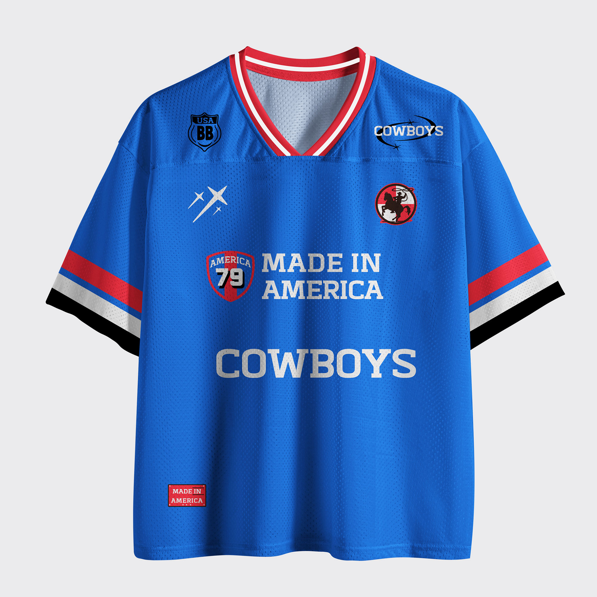 Personalized Cowboys Made In America Mesh Jersey