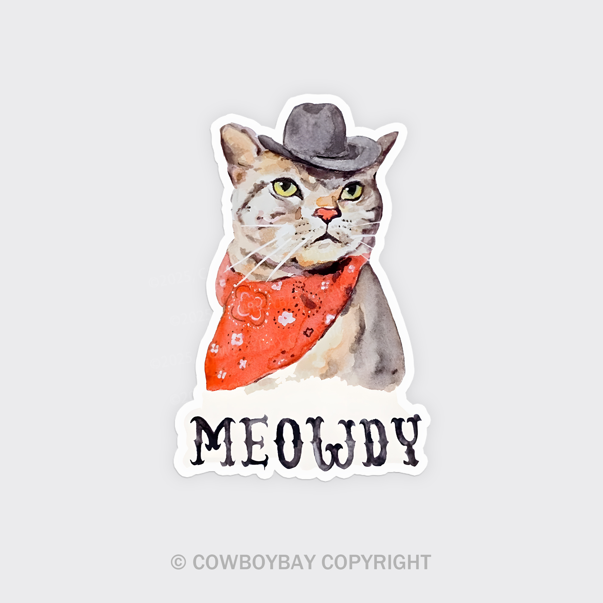 Meowdy Cat Fridge Magnet