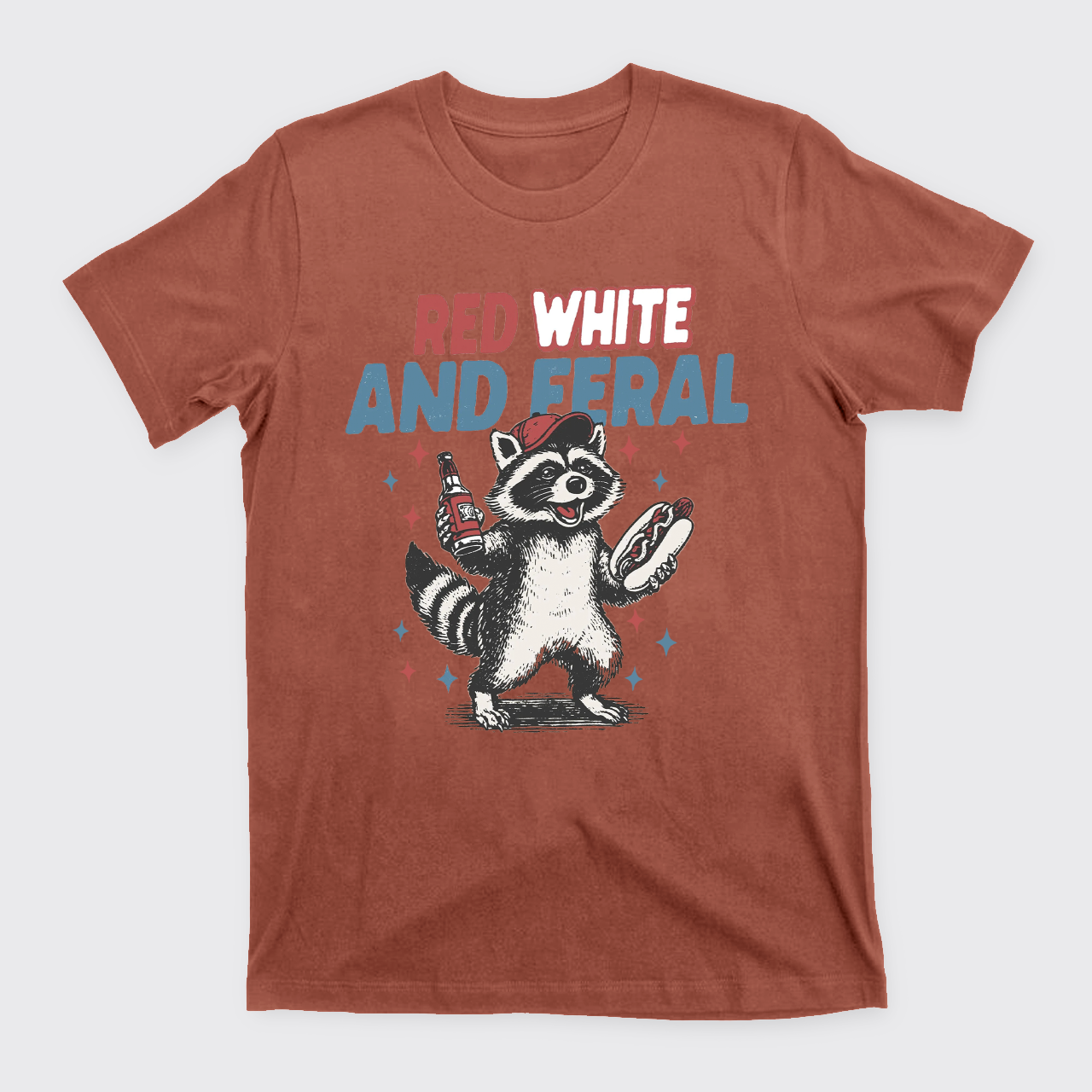 Funny Raccoon-Humorous 4th Of July T-Shirts