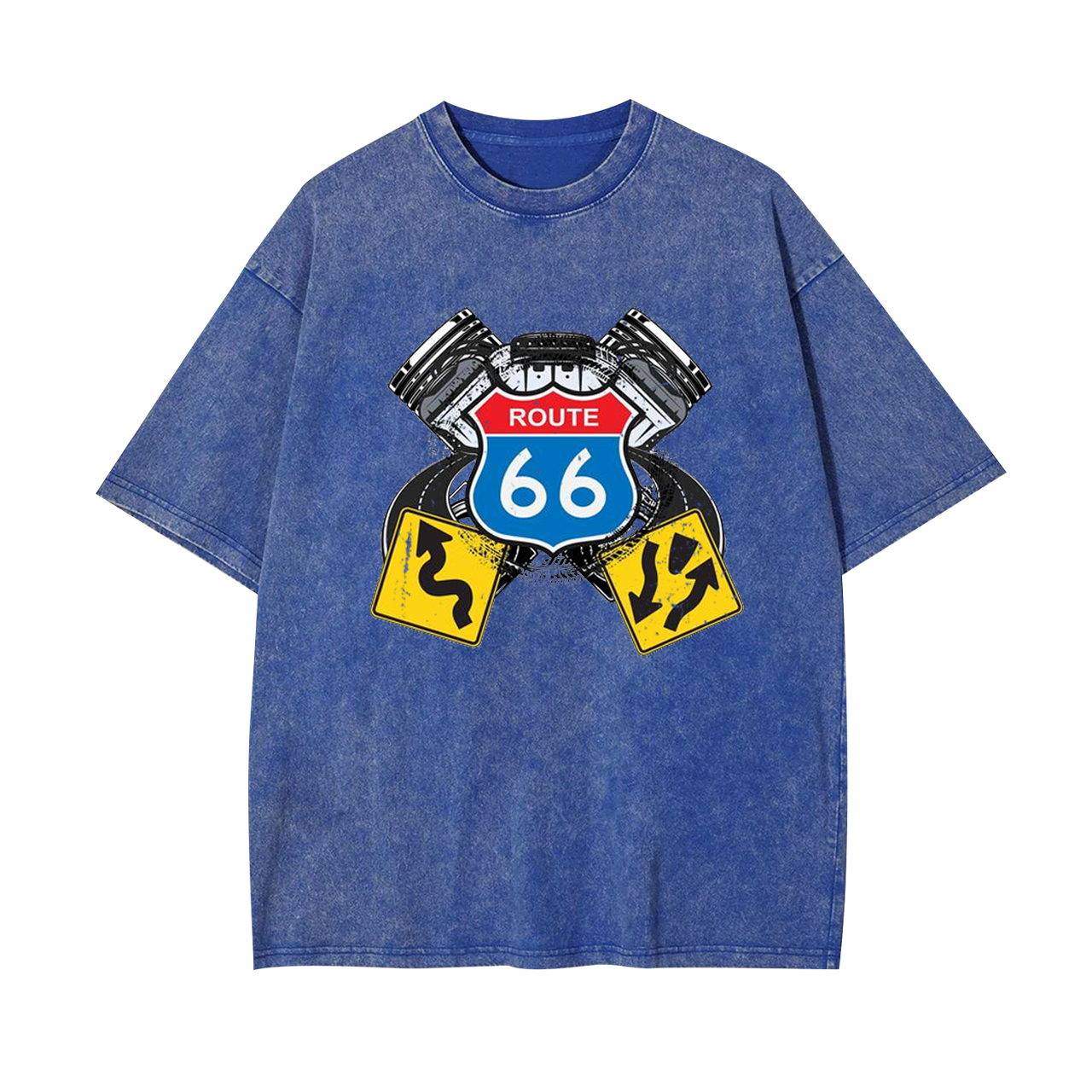 Route 66 Classic Car American Roads Garment-dye Tees