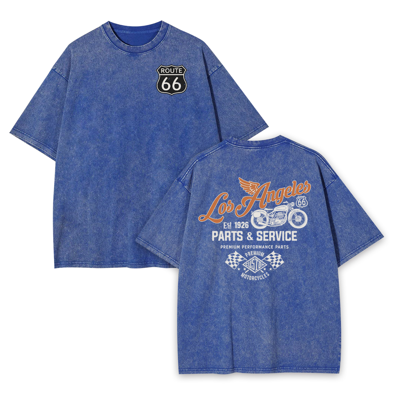 Route 66 Los Angeles Parts Garment-dye Tees