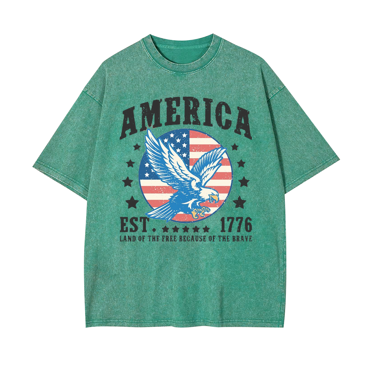 1776 Land of The Free Garment-dye Tees