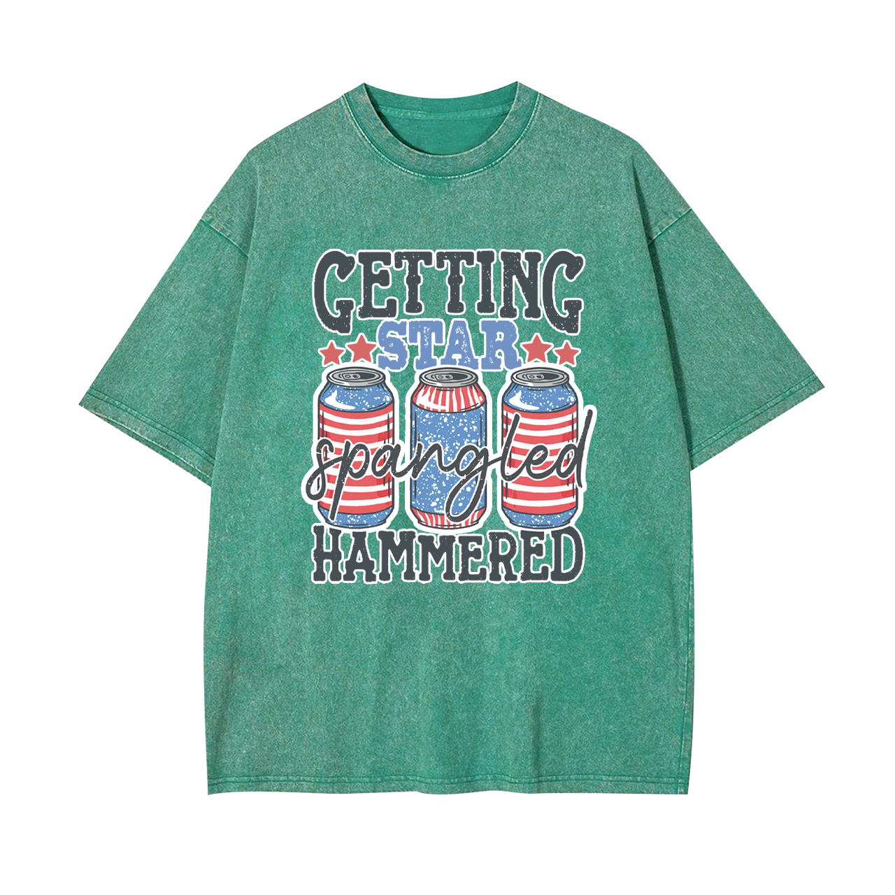 Getting Star Spangled Hammered Garment-dye Tees
