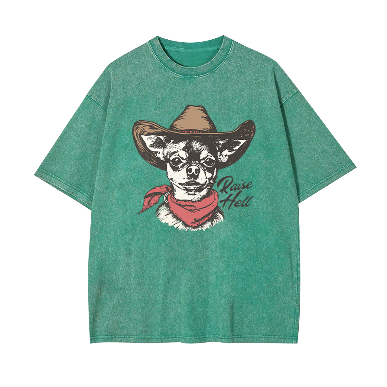 Cowboy Chihuahua,Raise Hell Garment-dye Tees