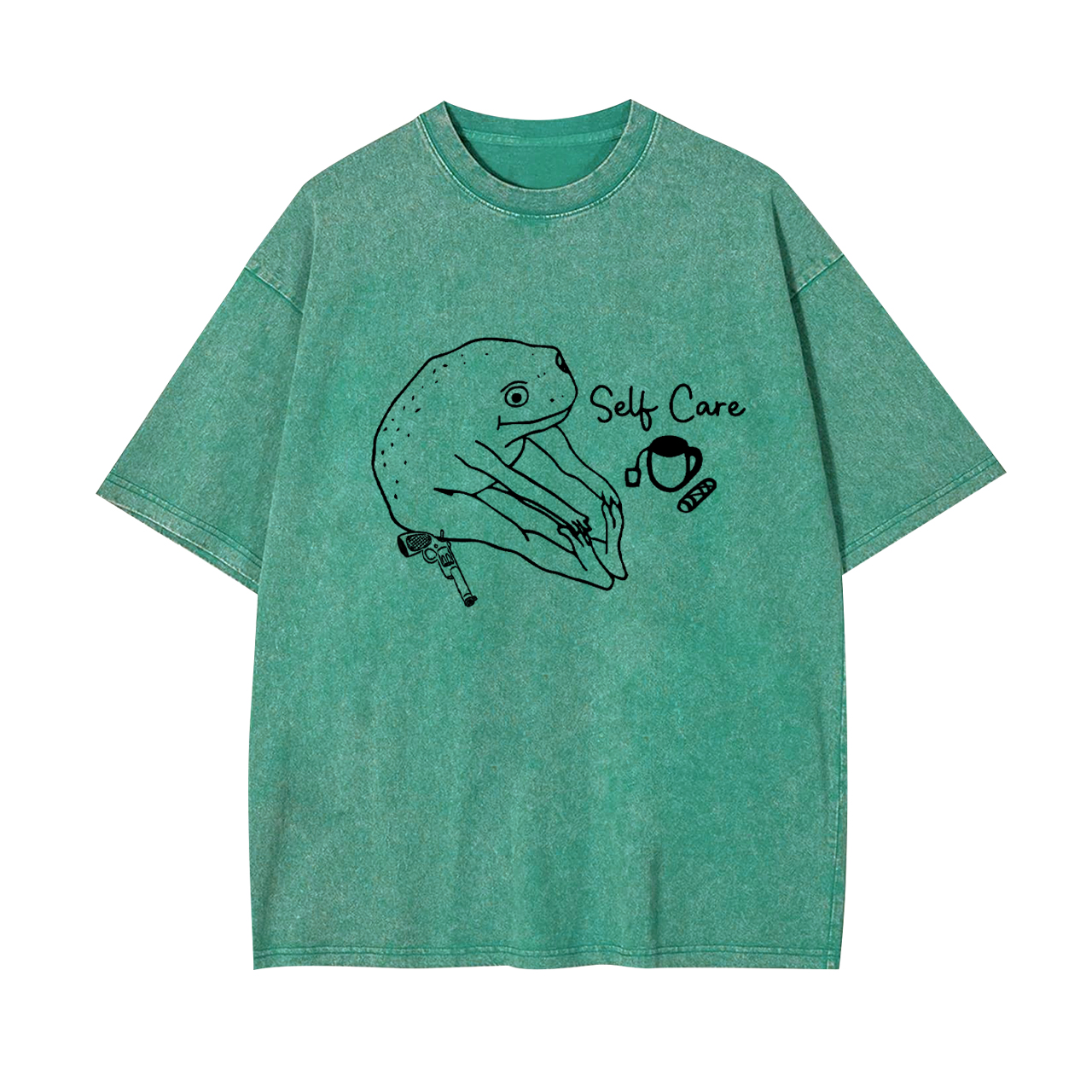 Funny Frog Self Care Garment-dye Tees