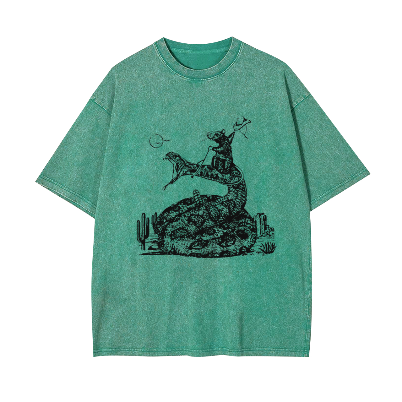 Funny Cowboy Mouse Garment-dye Tees