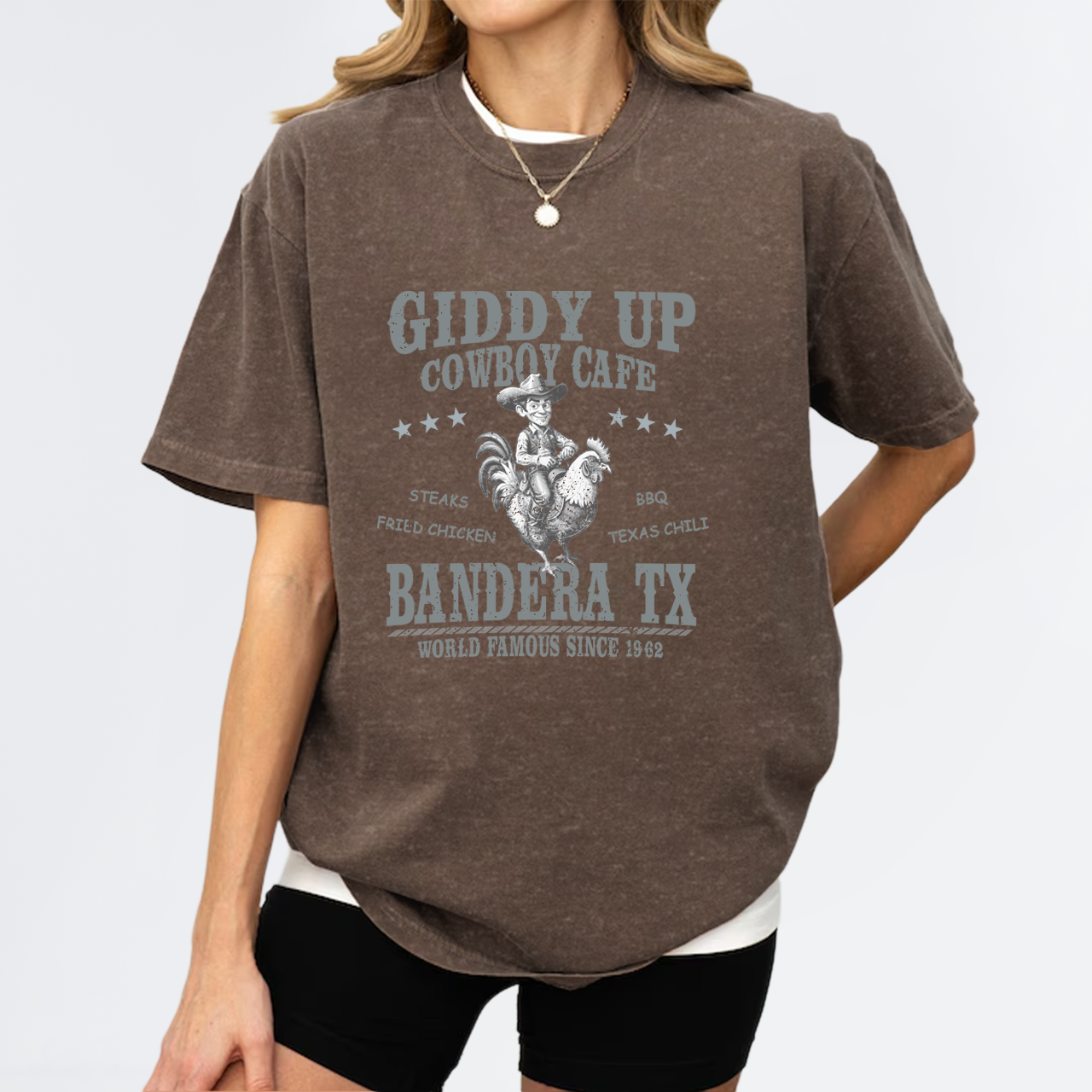 Giddy Up Cowboy Cafe Garment-dye Tees