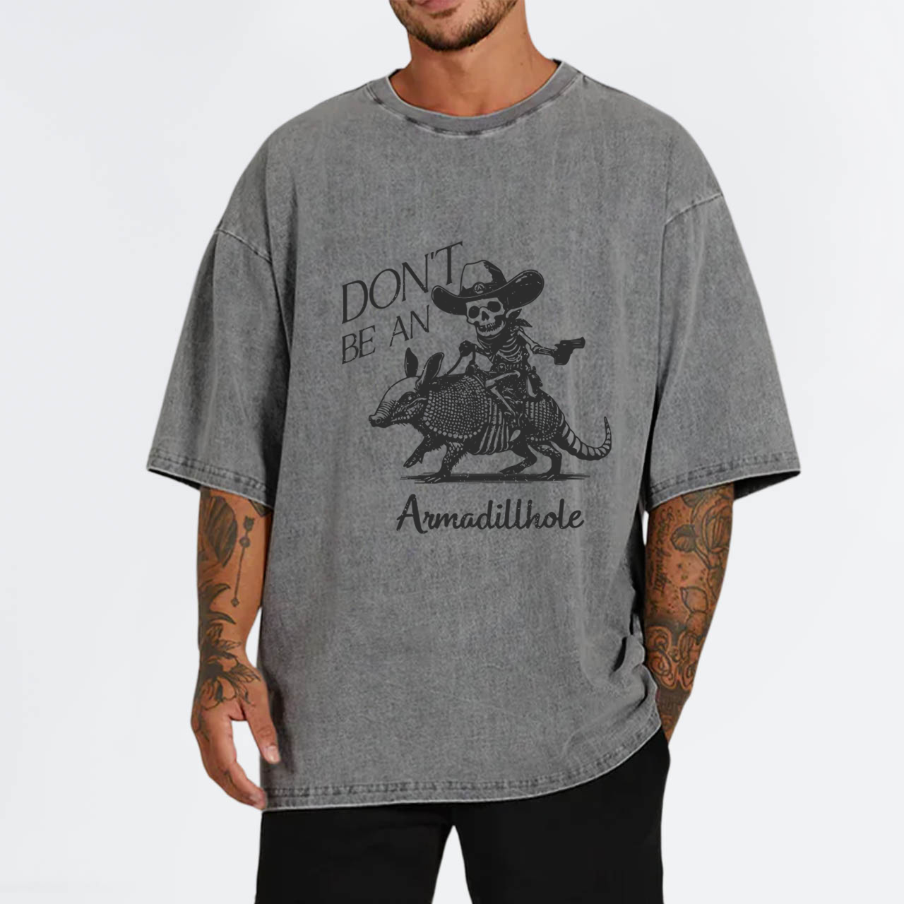 Cowboy Skeleton Armadillo Garment-dye Tees