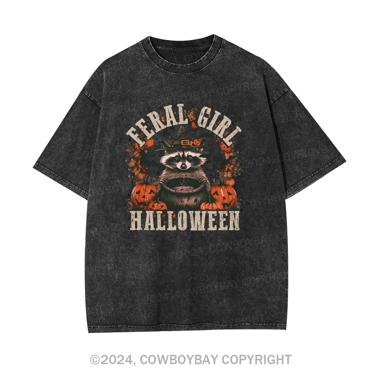 Feral Girl Halloween Garment-dye Tees