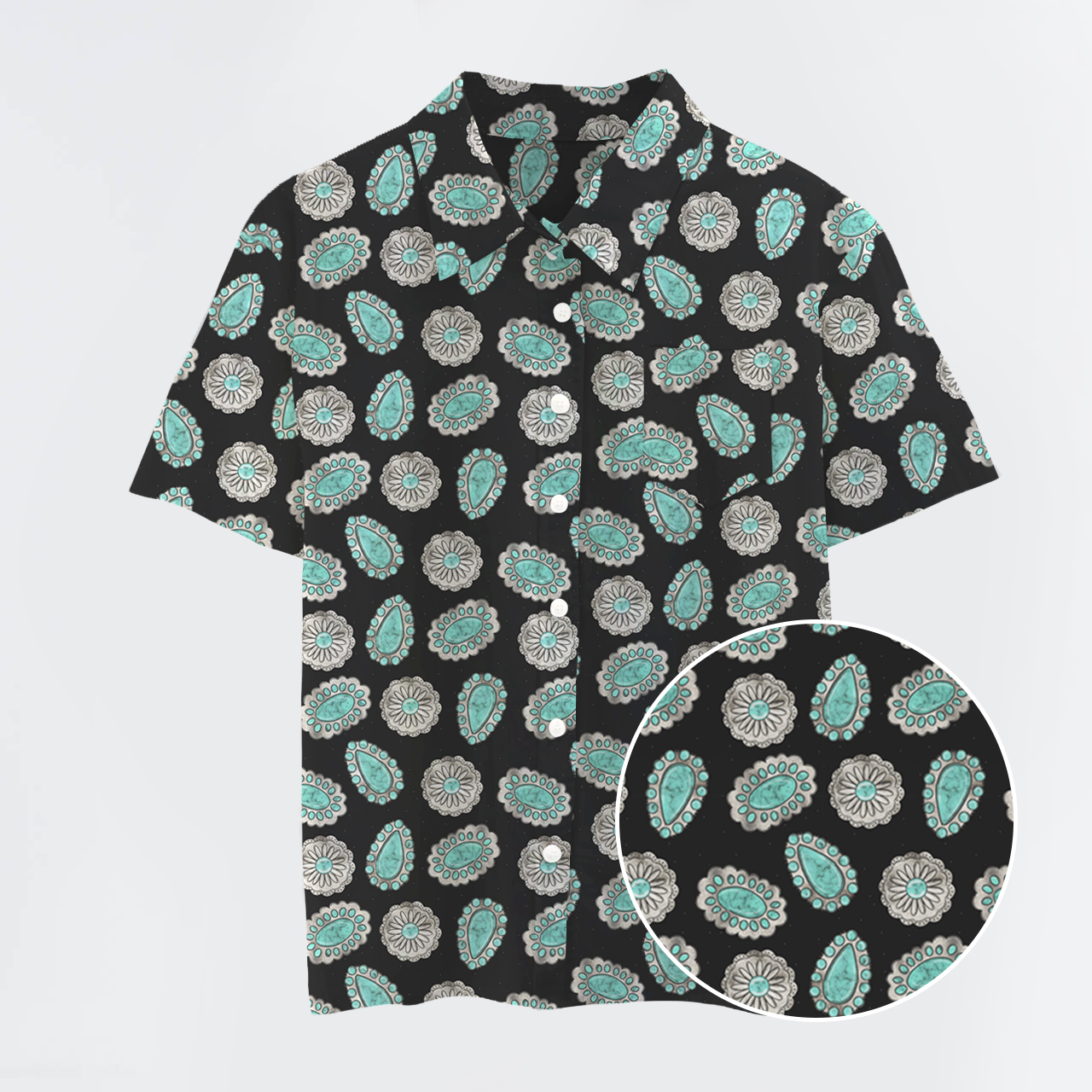 Turquoise Button Up Shirts