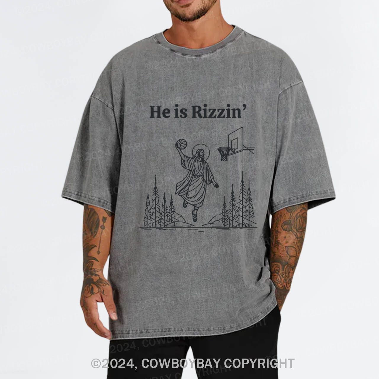 He is Rizzin' Garment-dye Tees